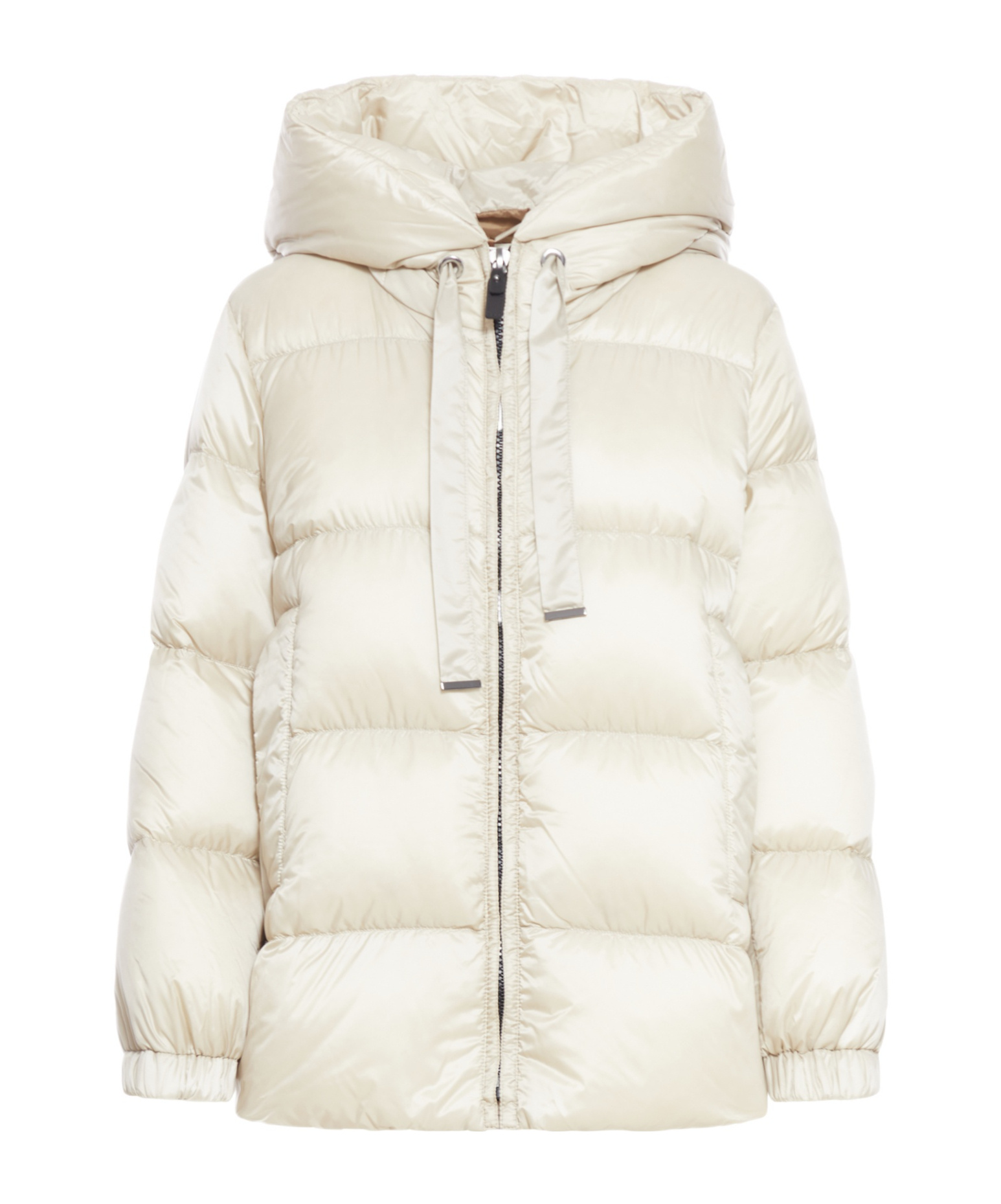 Max Mara Beige Seia Down Jacket In White