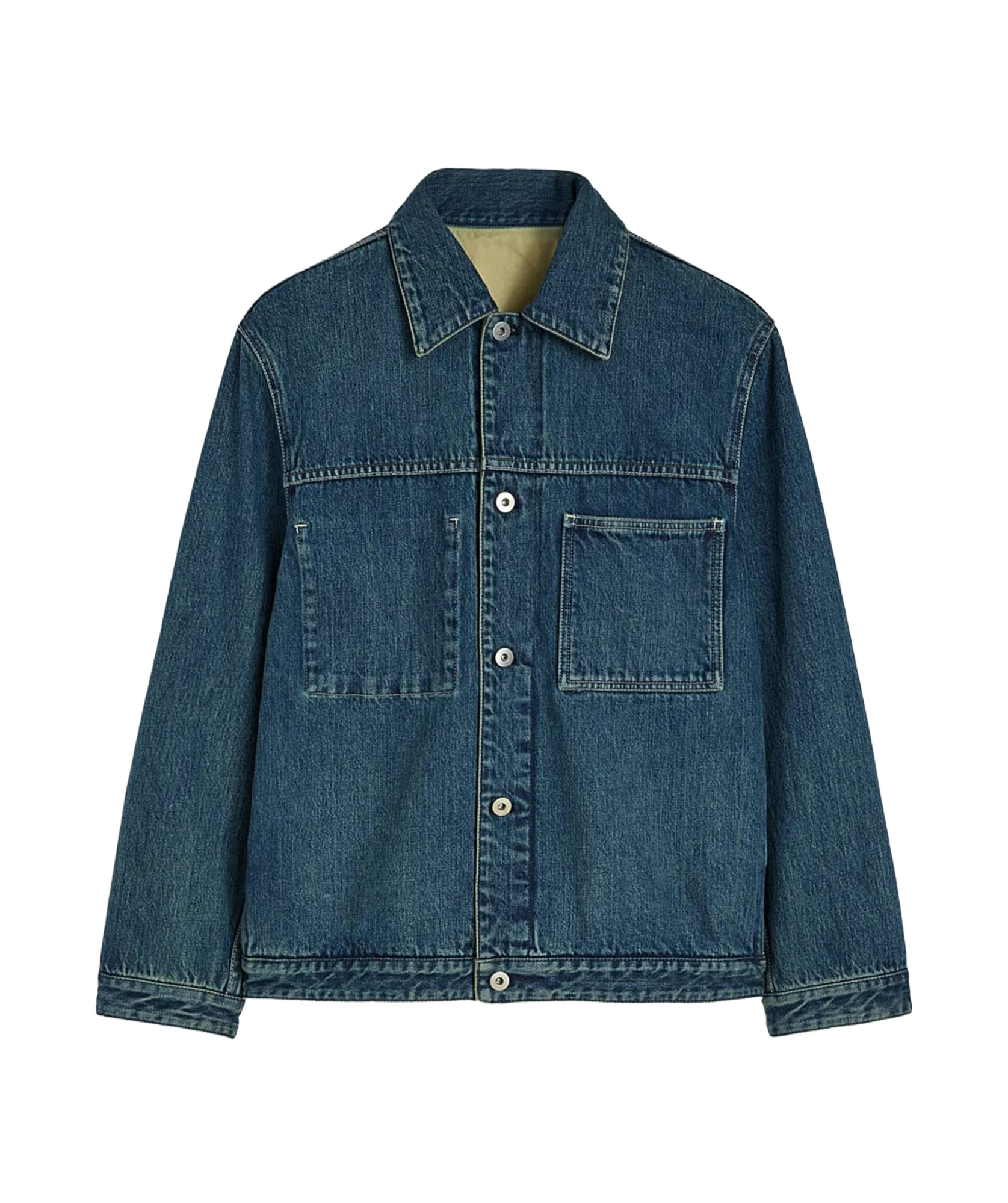 Jil Sander Washed Denim Jacket In Blue