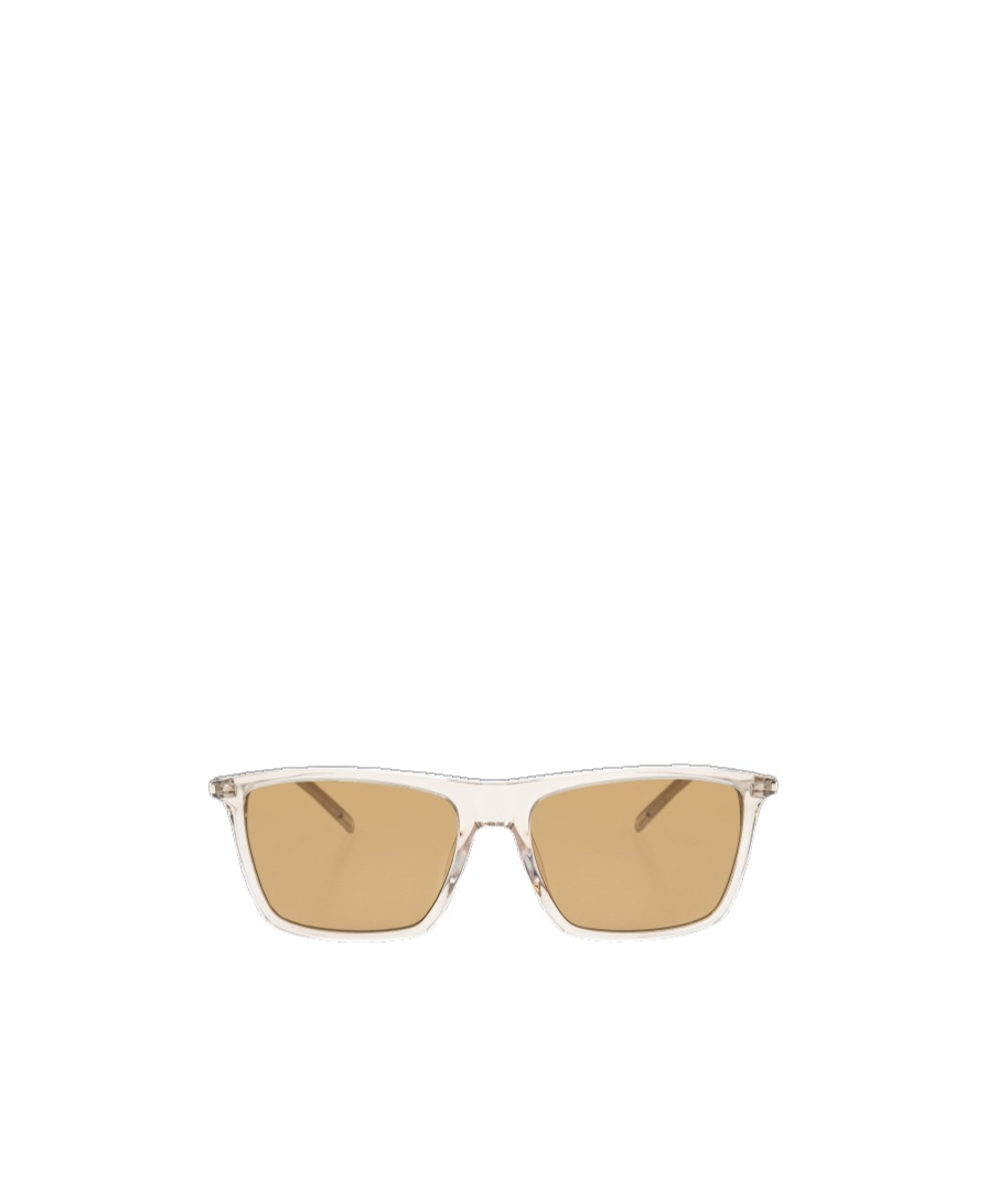Saint Laurent Logo Sunglasses In Nude
