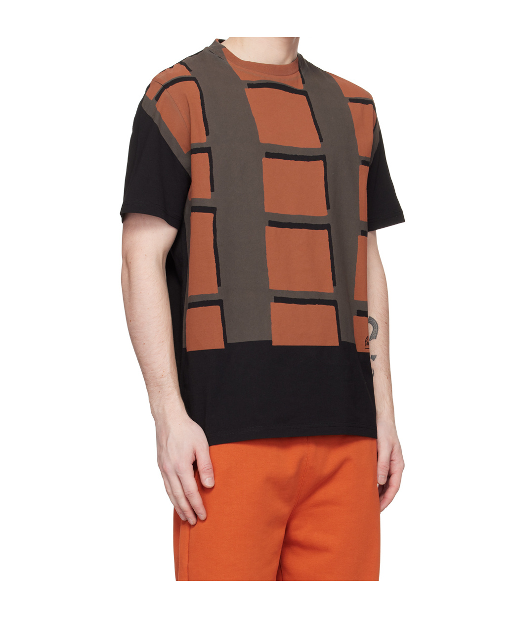 Paul Smith Geometric-print Short-sleeve T-shirt In Brown