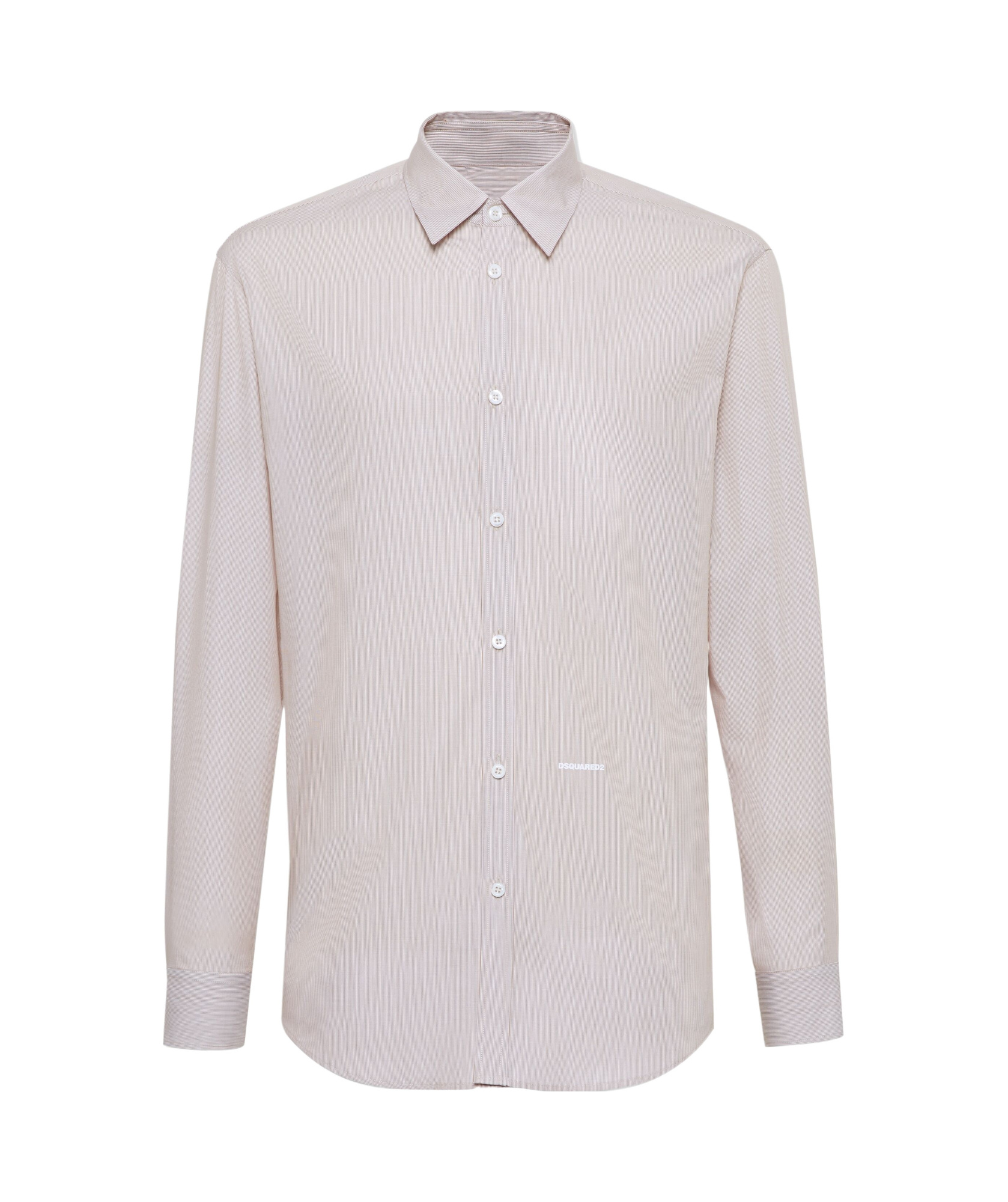 Shop Dsquared2 Rex Dan Micro-striped Shirt In White