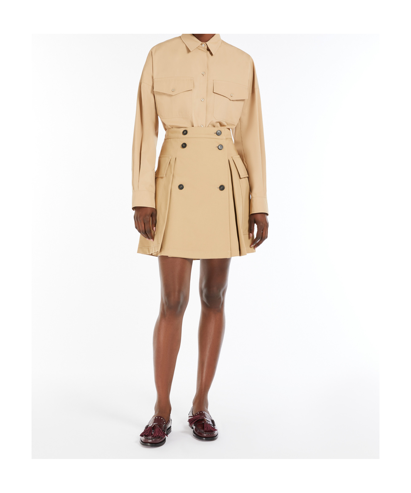 Weekend Max Mara Women's Skipper Shirt Beige | Size 46 | 2515111021600012 In Nude