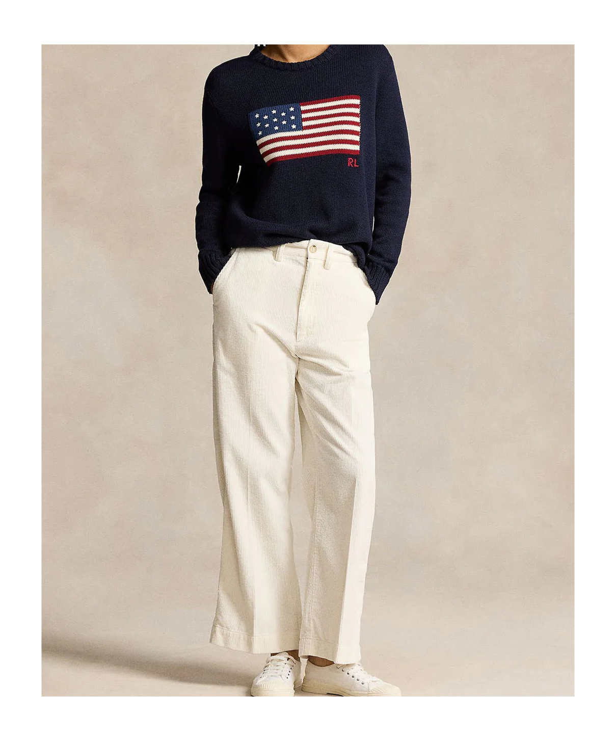 Polo Ralph Lauren Corduroy Trousers In White