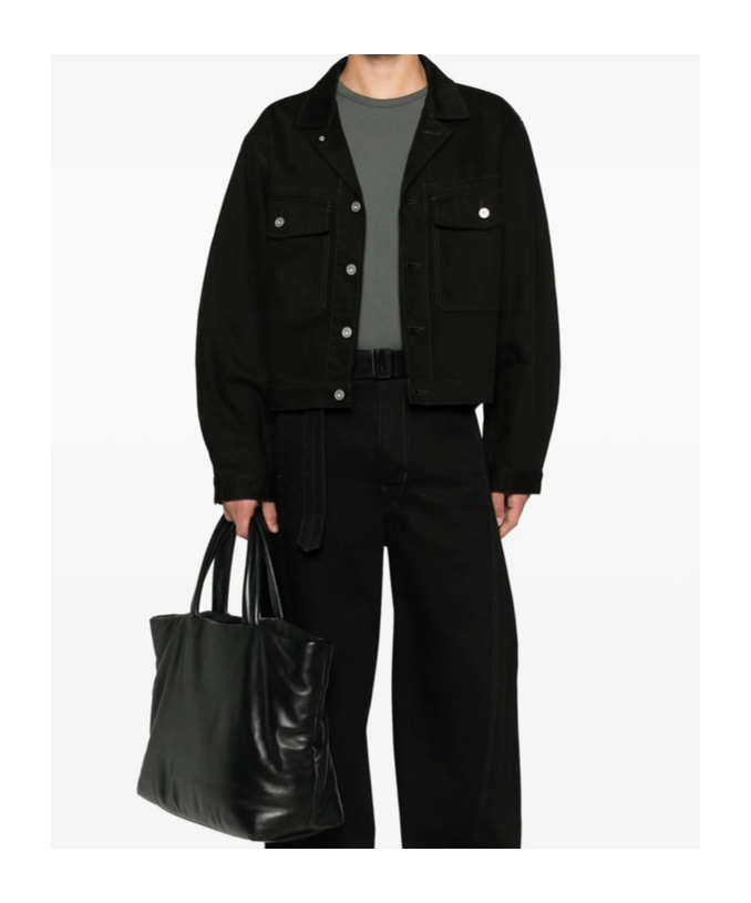 Lemaire Button-fastening Flap-pocket Jacket In Black