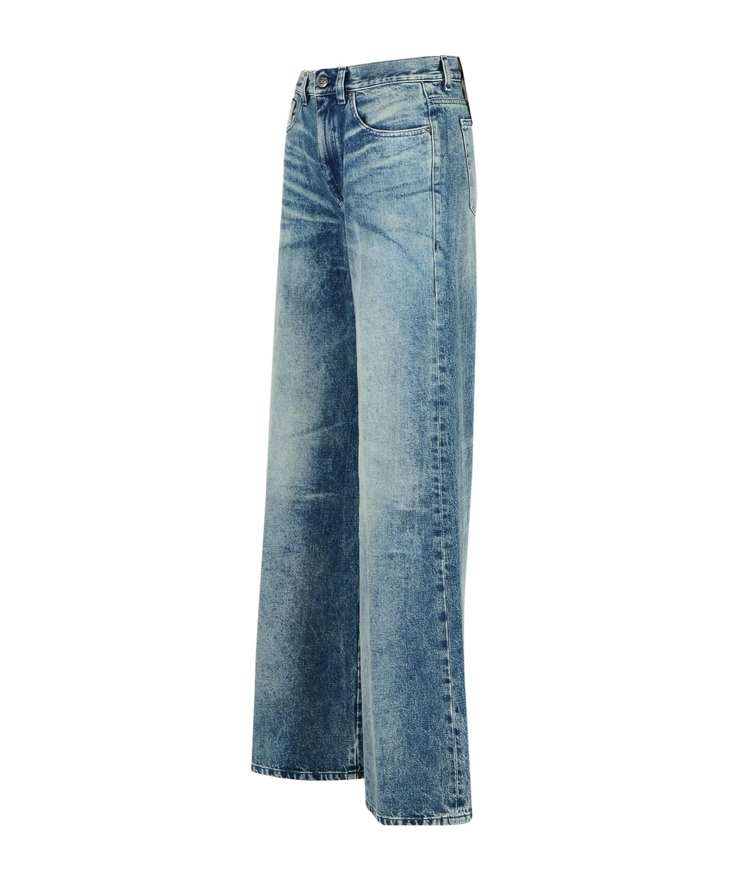 Diesel 1978 D-akemi-fsh Denim Trousers In Blue