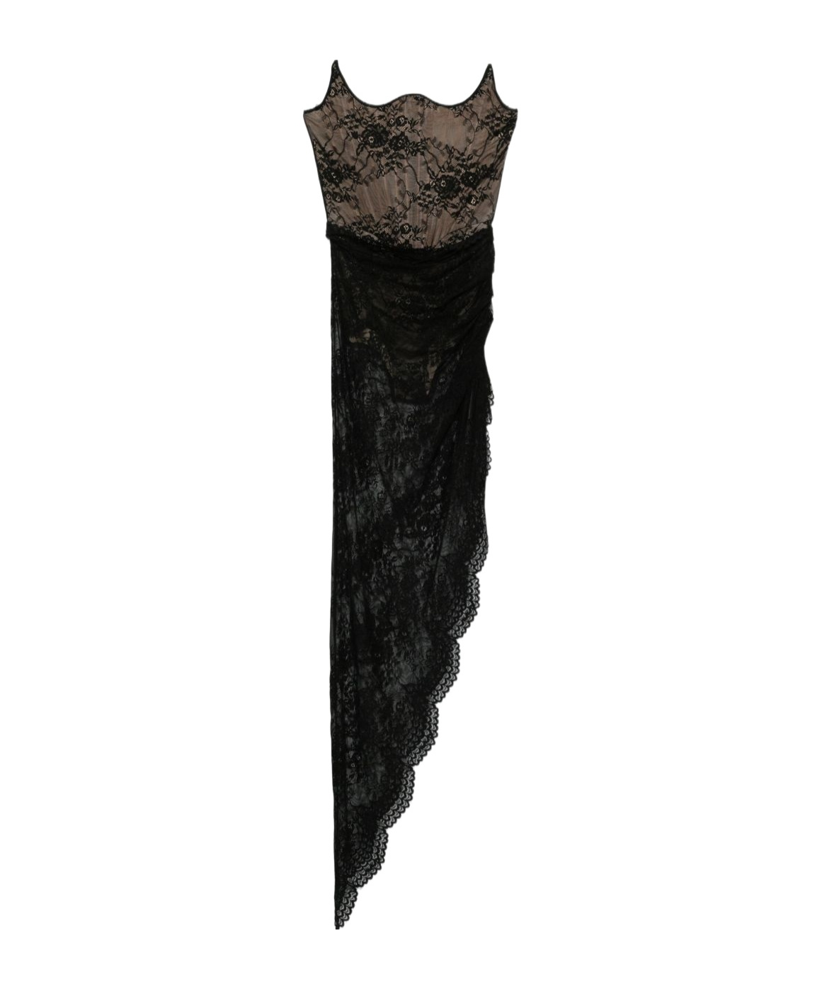 Giuseppe Di Morabito Lace Asymmetric Dress In Black