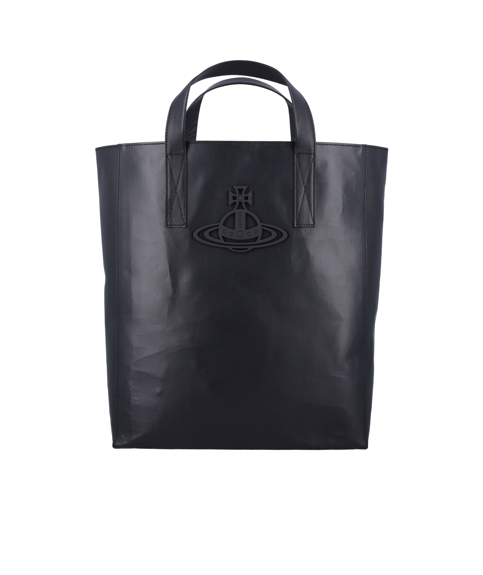 Vivienne Westwood Medium Sarah Structured Tote Bag In Black