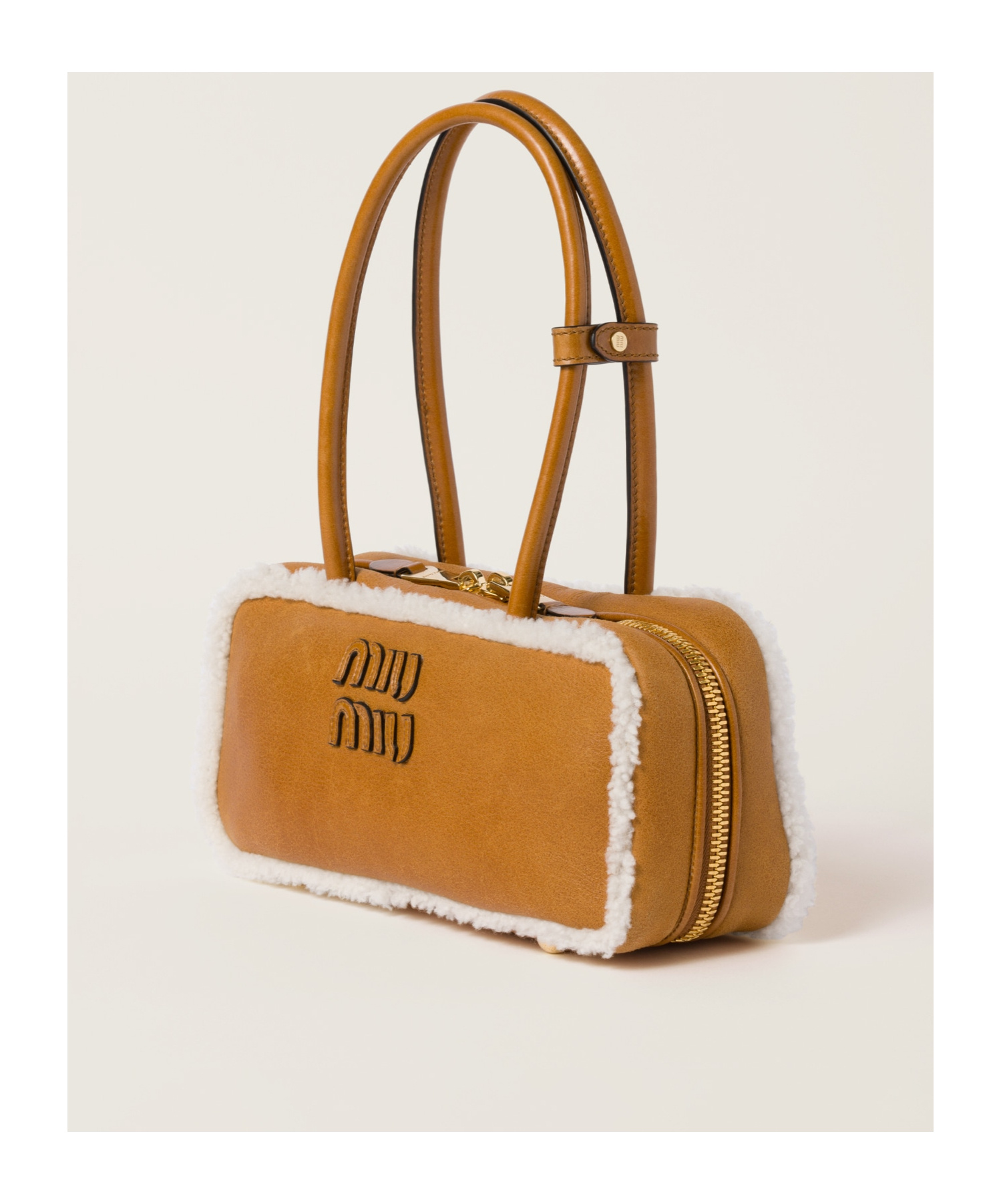 Miu Miu Arcadie Shearling Top-handle Bag