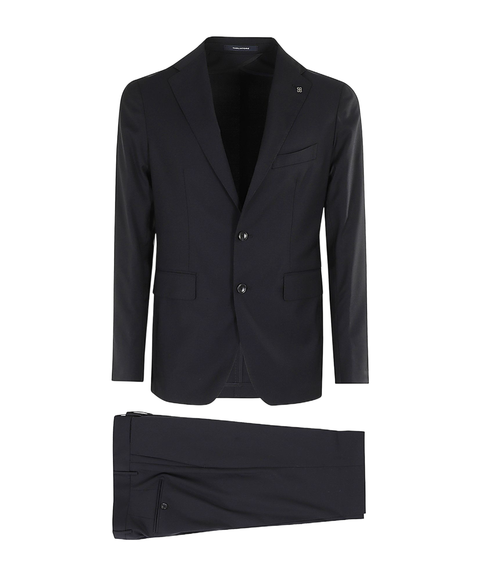 Tagliatore Men's Crepe Effect Classic Suit In Black