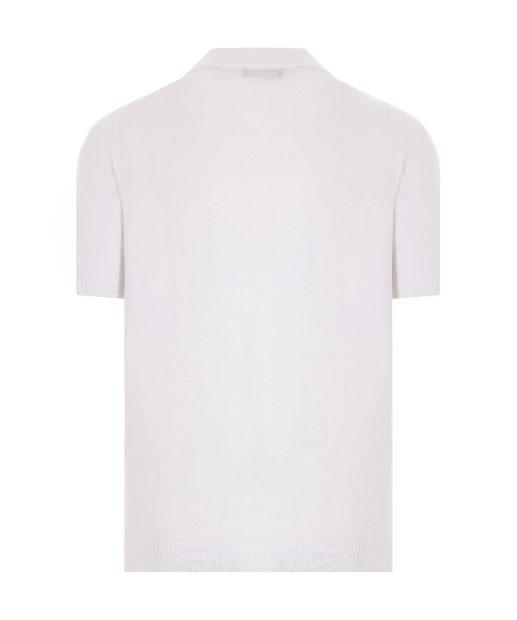 Roberto Collina Ribbed Collar Short Sleeves Polo Shirt In White