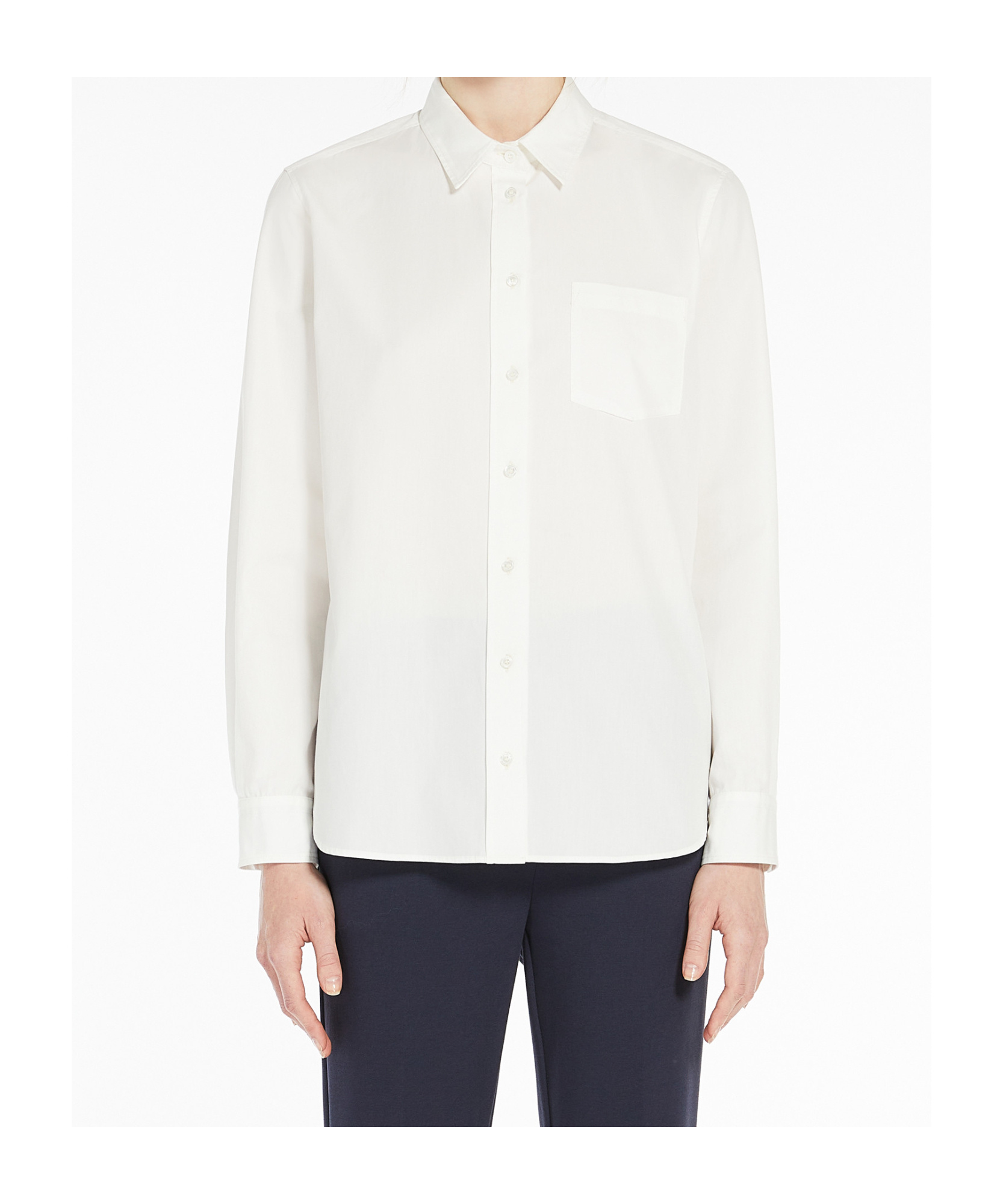 Weekend Max Mara Long-sleeved Shirt In White