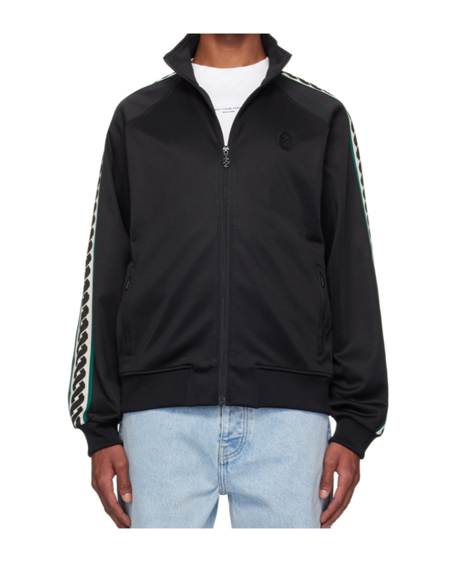 Drôle De Monsieur Long-sleeved Zipper Jacket In Black