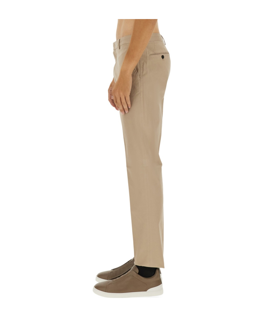 Zegna Belt Loop Casual Pants In Neutral