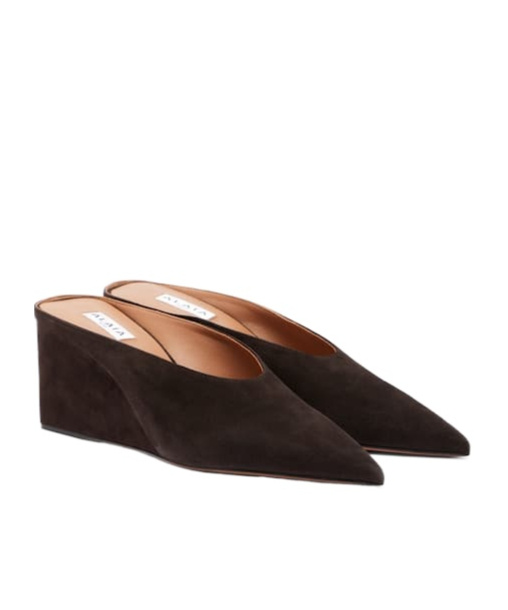 Alaïa Pointed-toe Platform Shoes In Brown