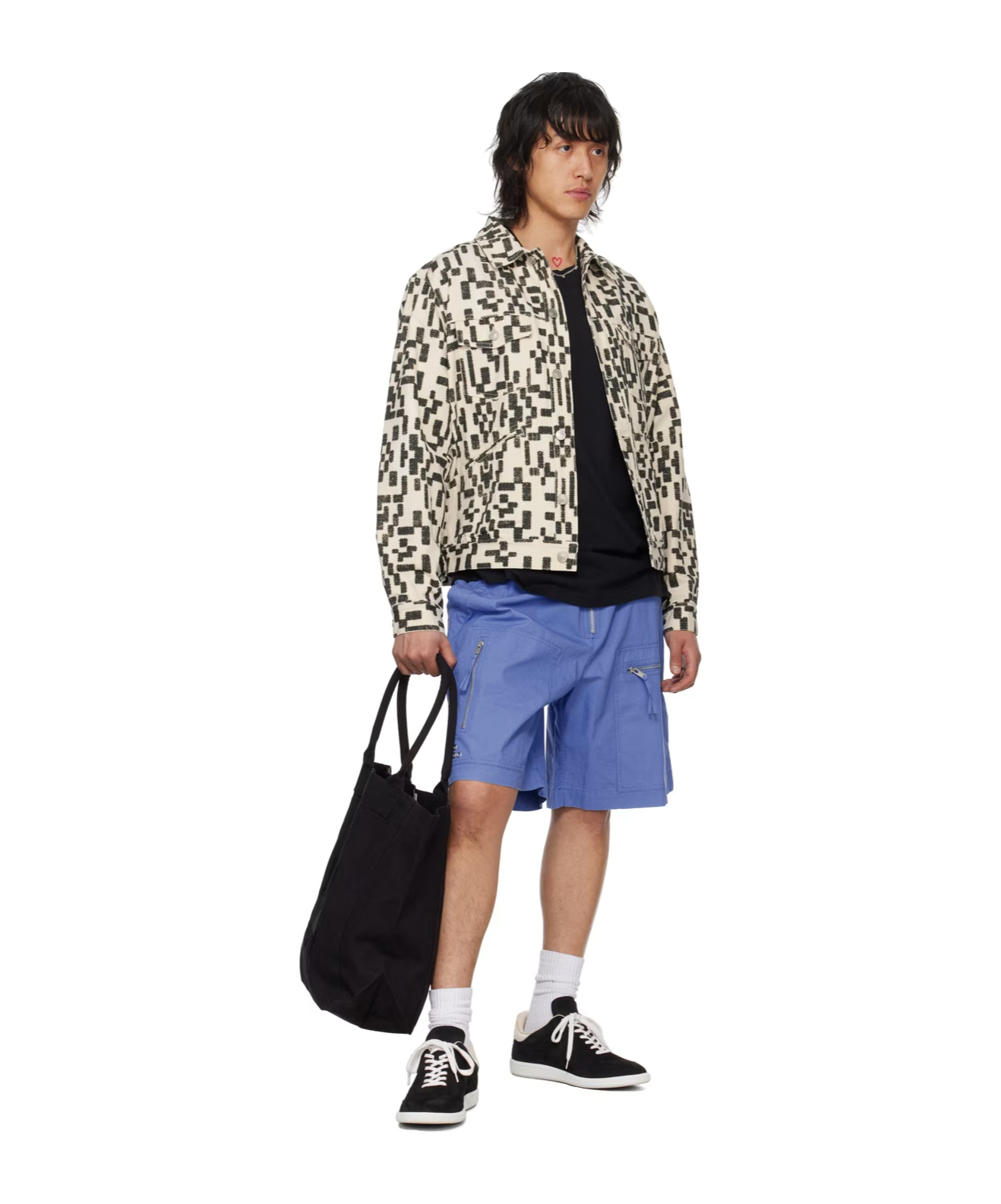 Isabel Marant Nahlan Cotton Cargo Shorts In Blue