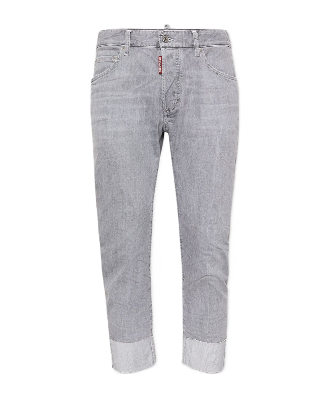 Dsquared2 Slim-fit Cropped Jeans In Gray