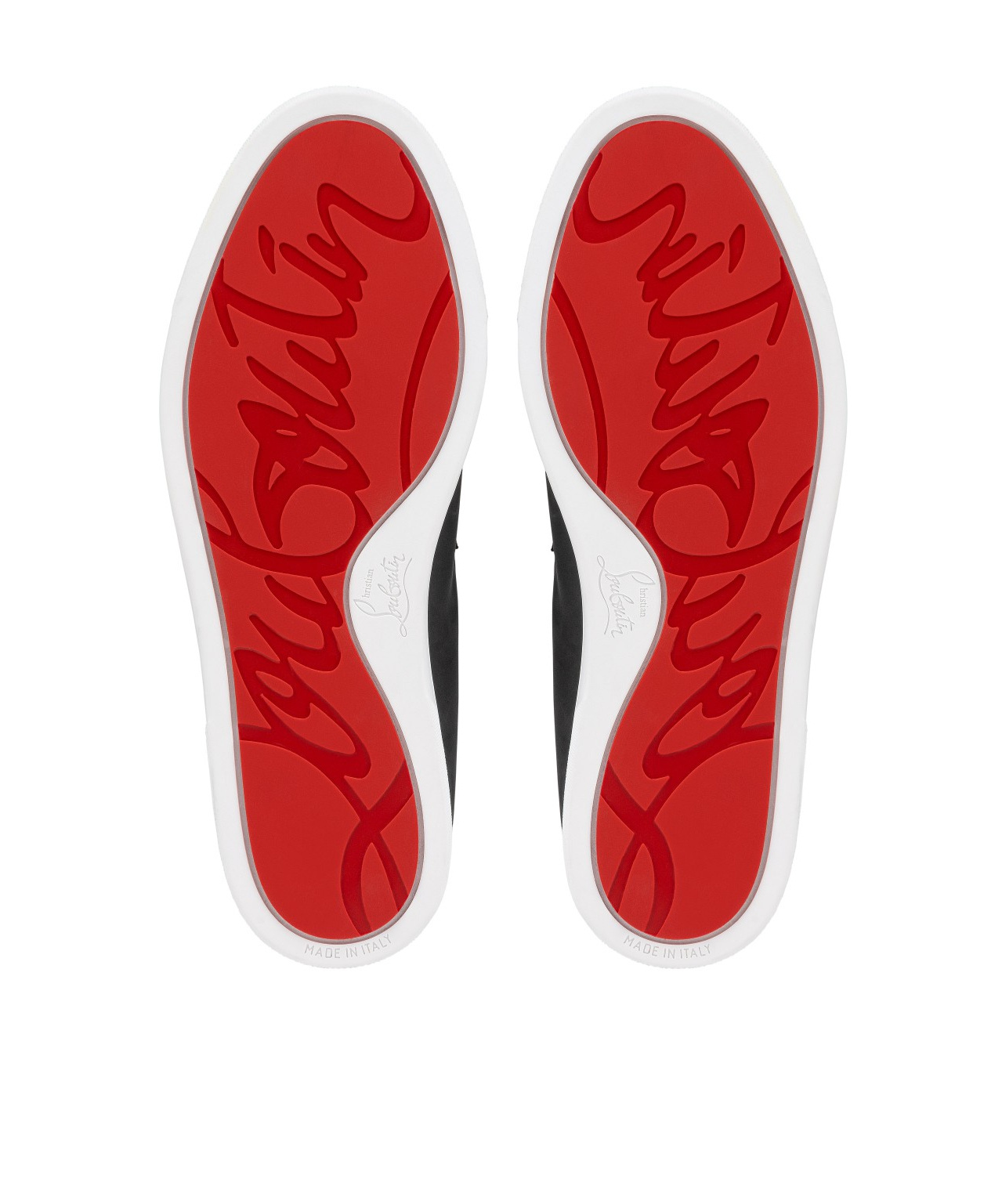 Christian Louboutin Loafers With Contrast Sole And Stitching Accents In Black