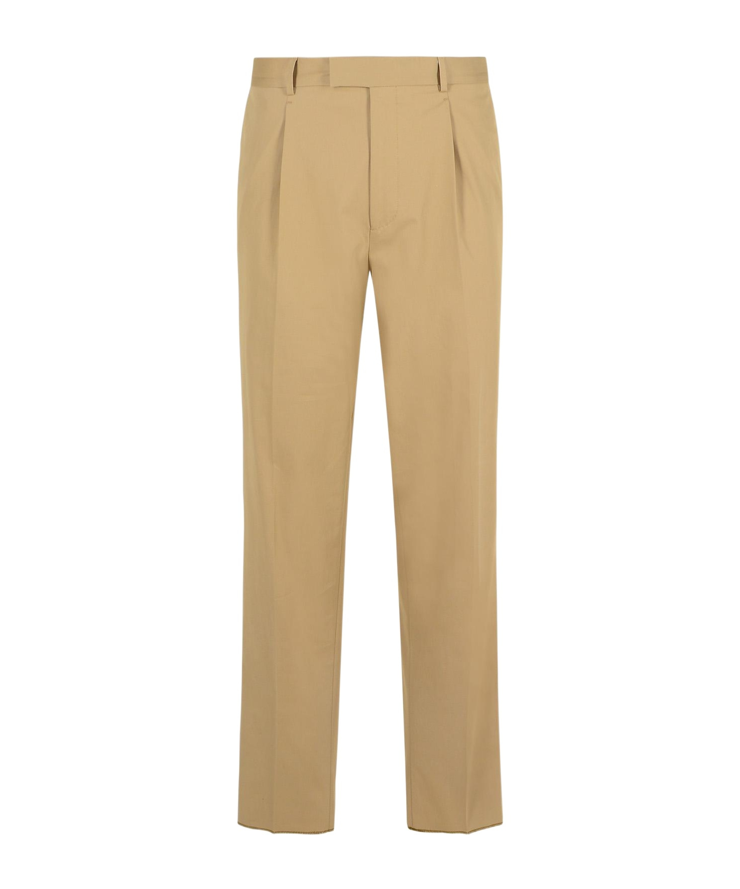 Zegna Belt-loop Casual Pants In Nude