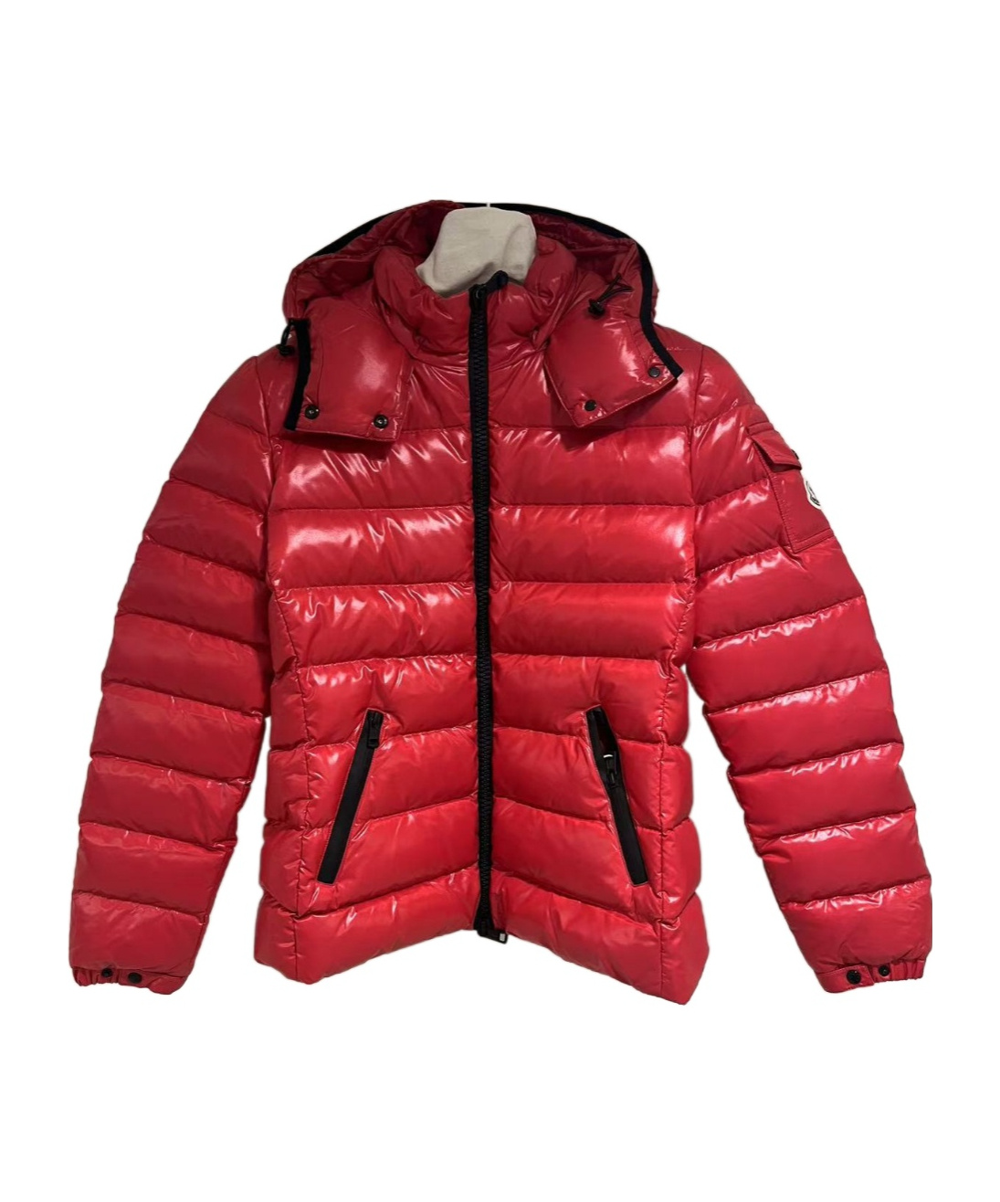 Moncler Long-sleeved Hooded Cotton Suit In Red