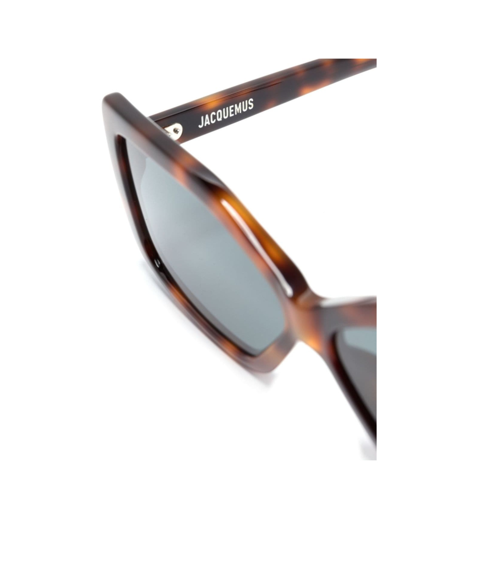 Jacquemus Womens Tortoiseshell Spiaggia Rectangle-frame Acetate Sunglasses In Gray
