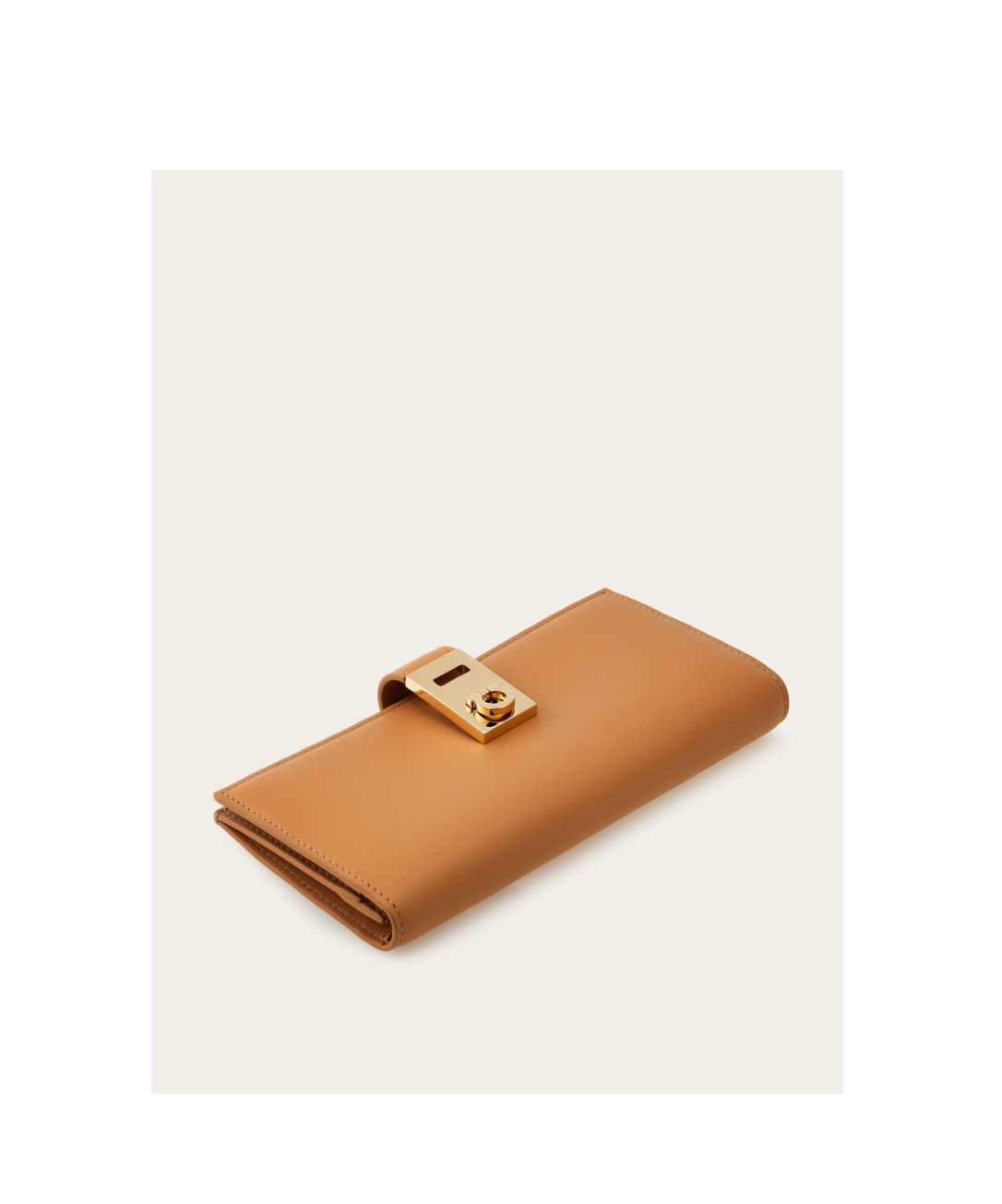 Ferragamo Hug Series Horse Strap Buckle Wallet In Brown