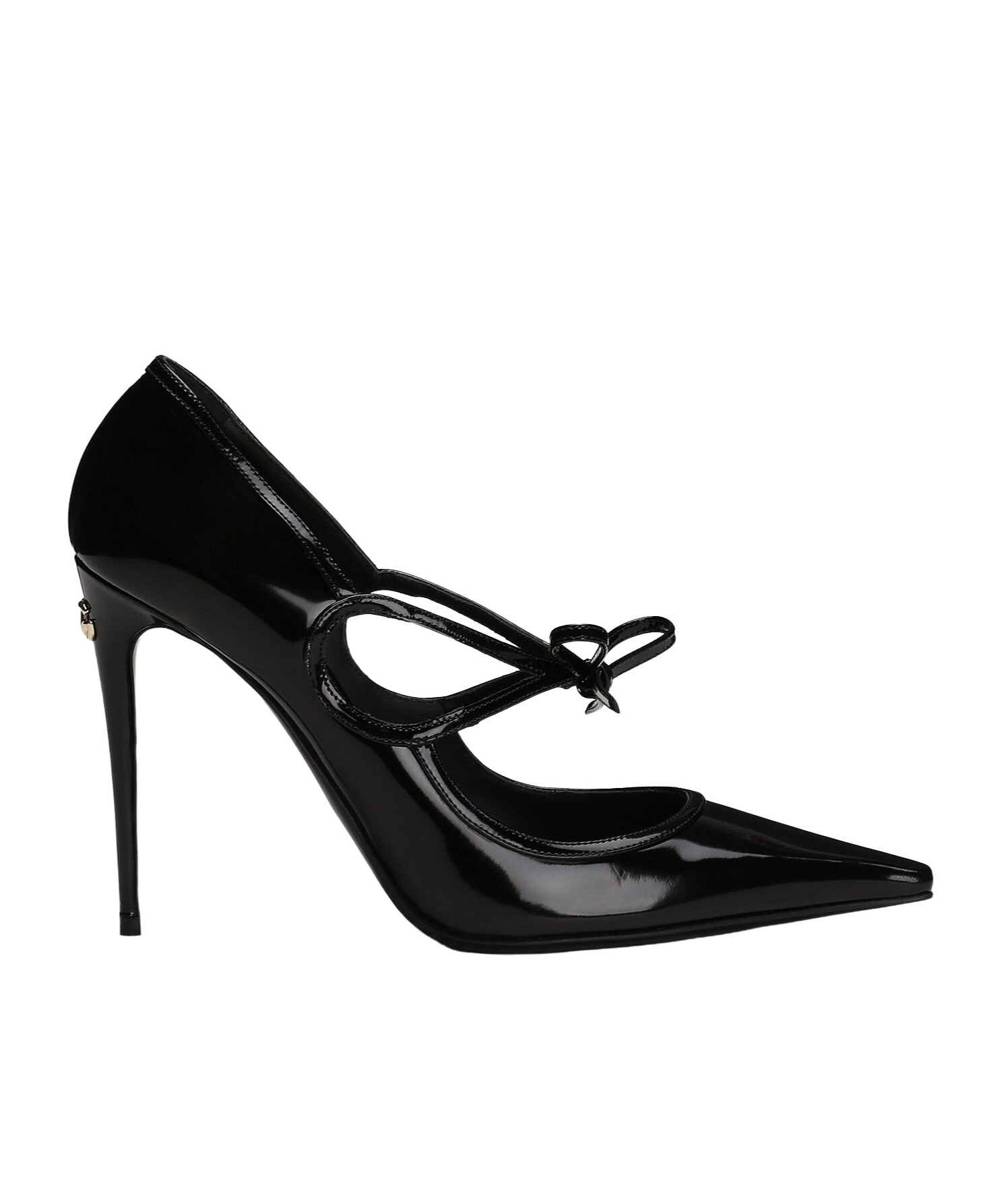 Dolce & Gabbana Mun Bow-embellished Patent Leather Pumps In Black