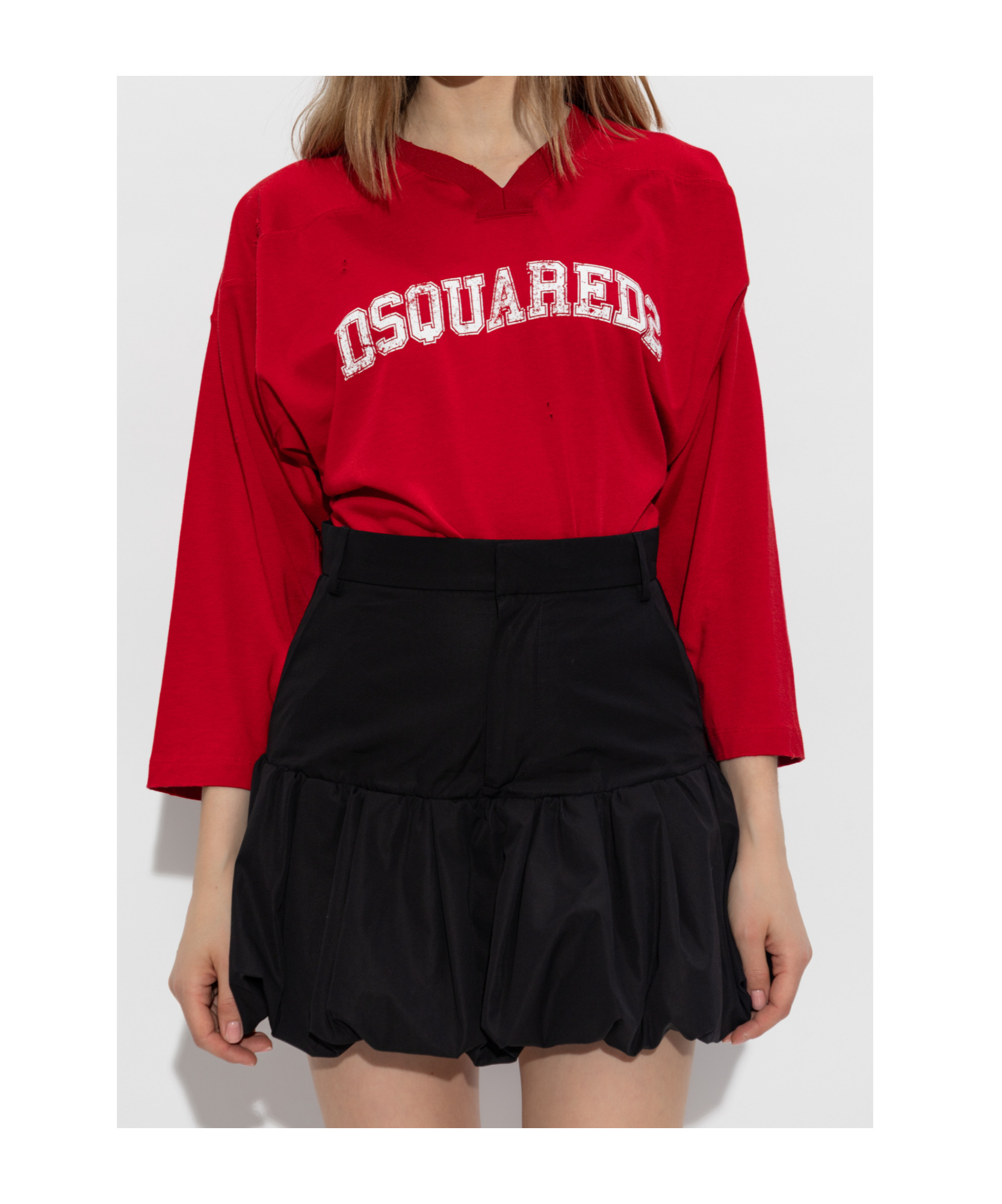 Dsquared2 Cotton Blend Jersey T-shirt In Red