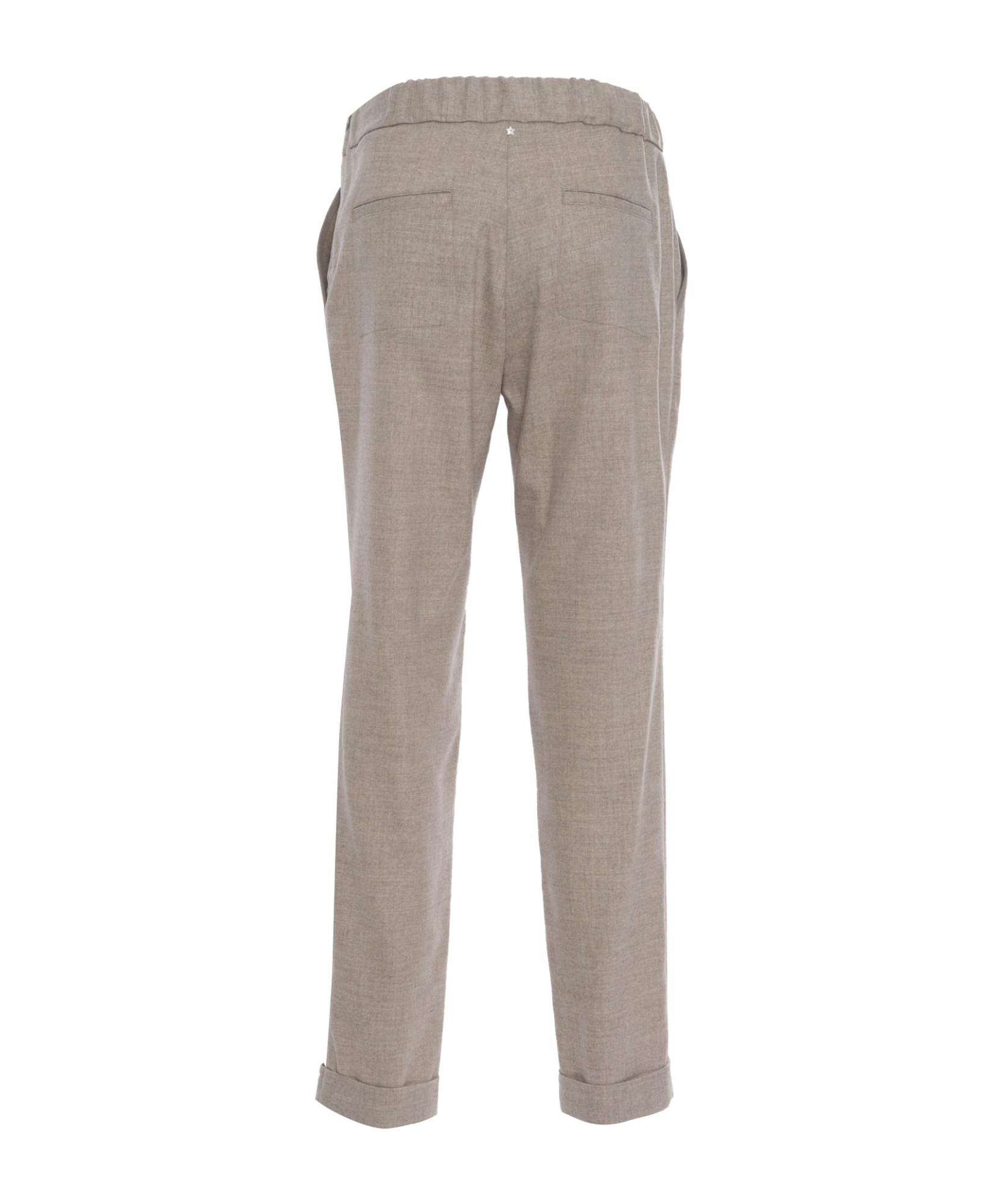 Lorena Antoniazzi Elastic Waist Casual Pants In Nude