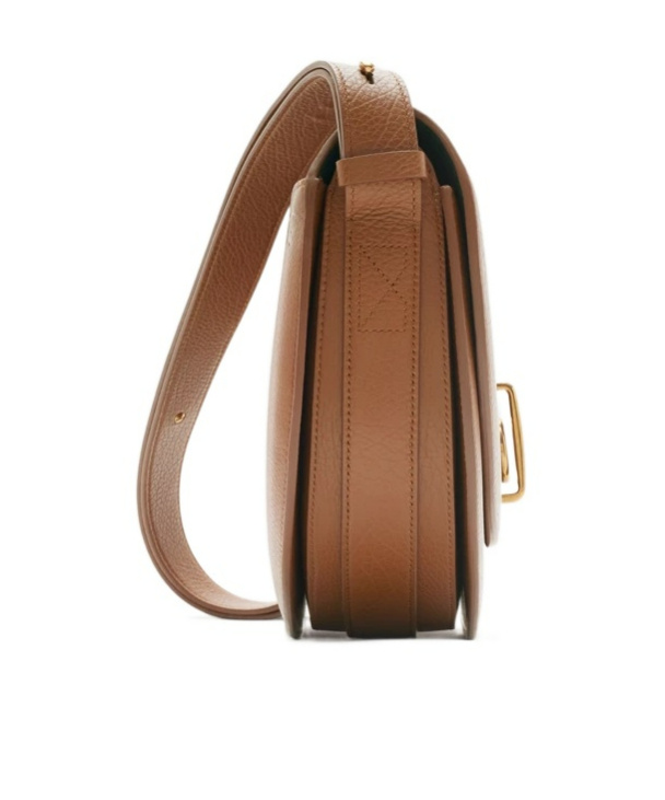 Burberry Rocking Horse Small Leather Saddle Crossbody Bag In Brown