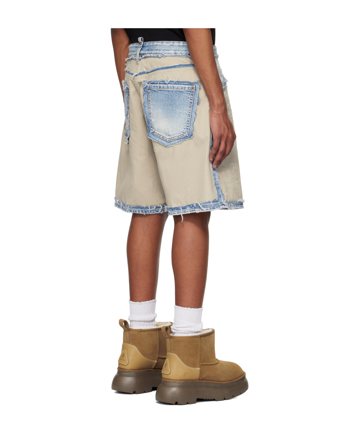 Dsquared2 Semplice Carpenter Denim Shorts In Brown