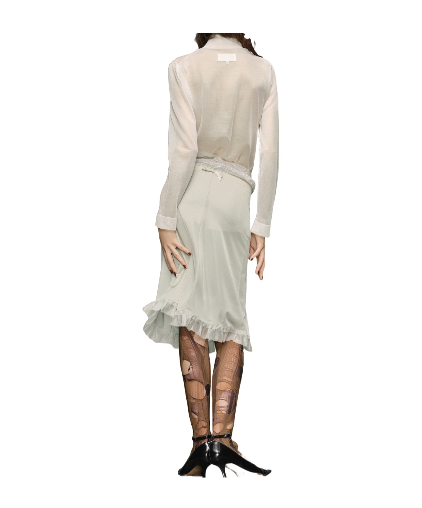 Maison Margiela Silk Top Woman White In White