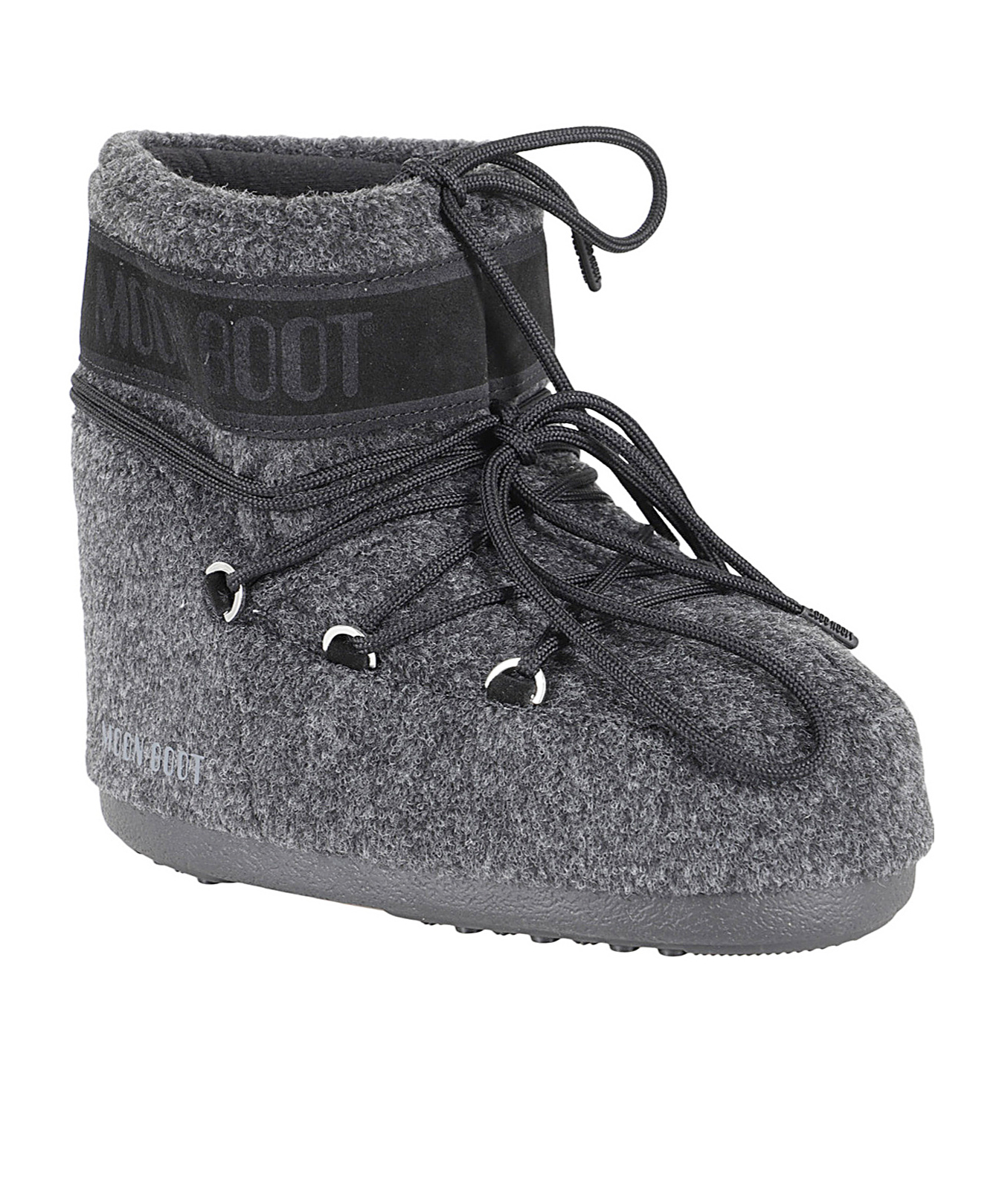 Moon Boot Mb Icon Low Felt Black Melange In Gray