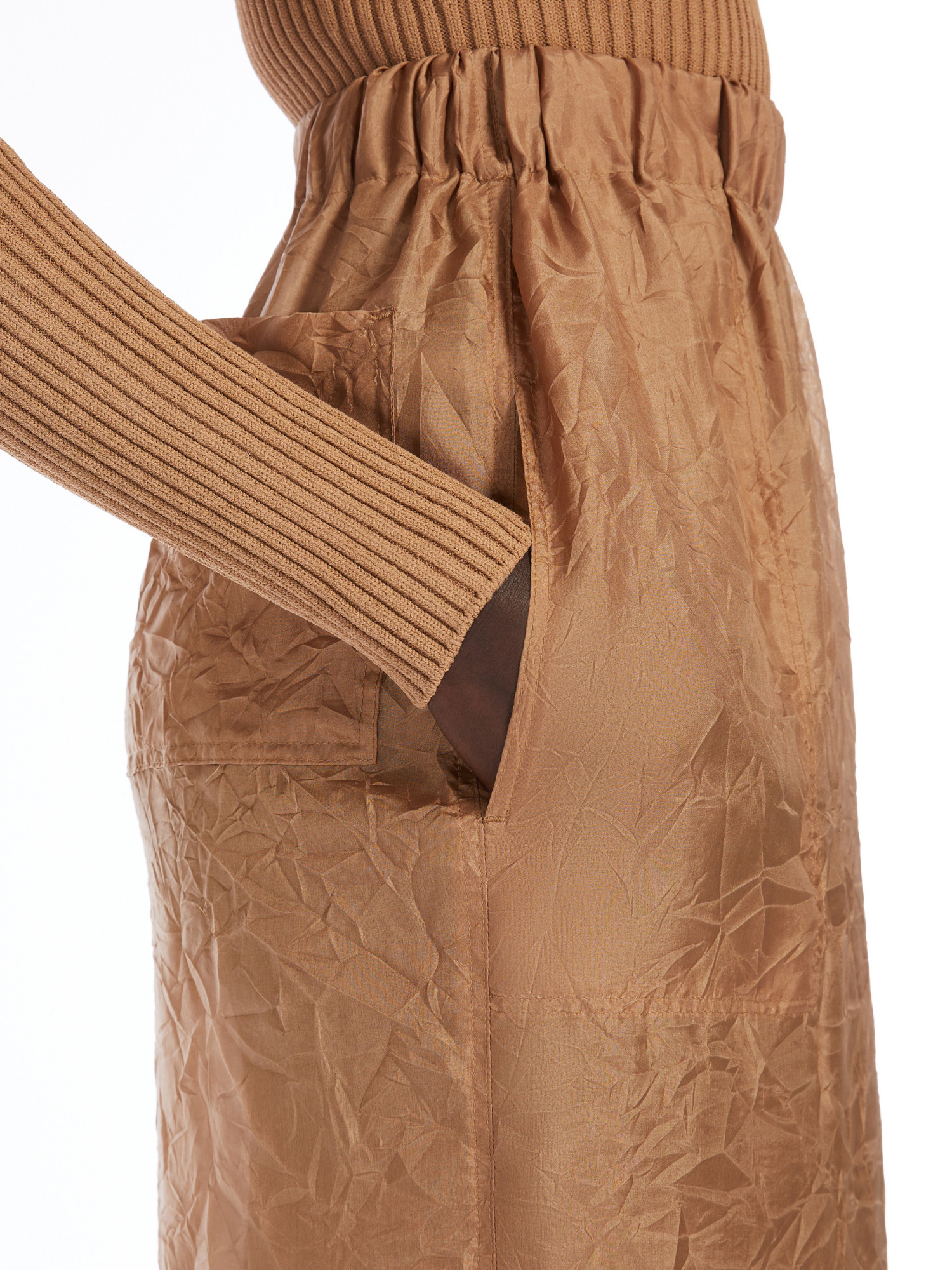 MAX MARA LONG SKIRT IN PURE SILK