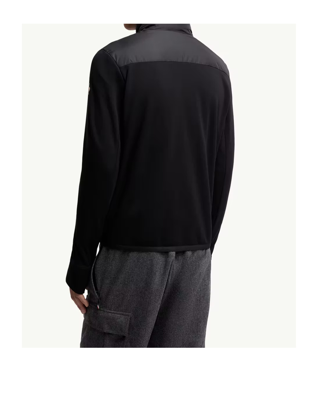 Moncler Grenoble Black Polyester Blend Padded Sweatshirt In Black