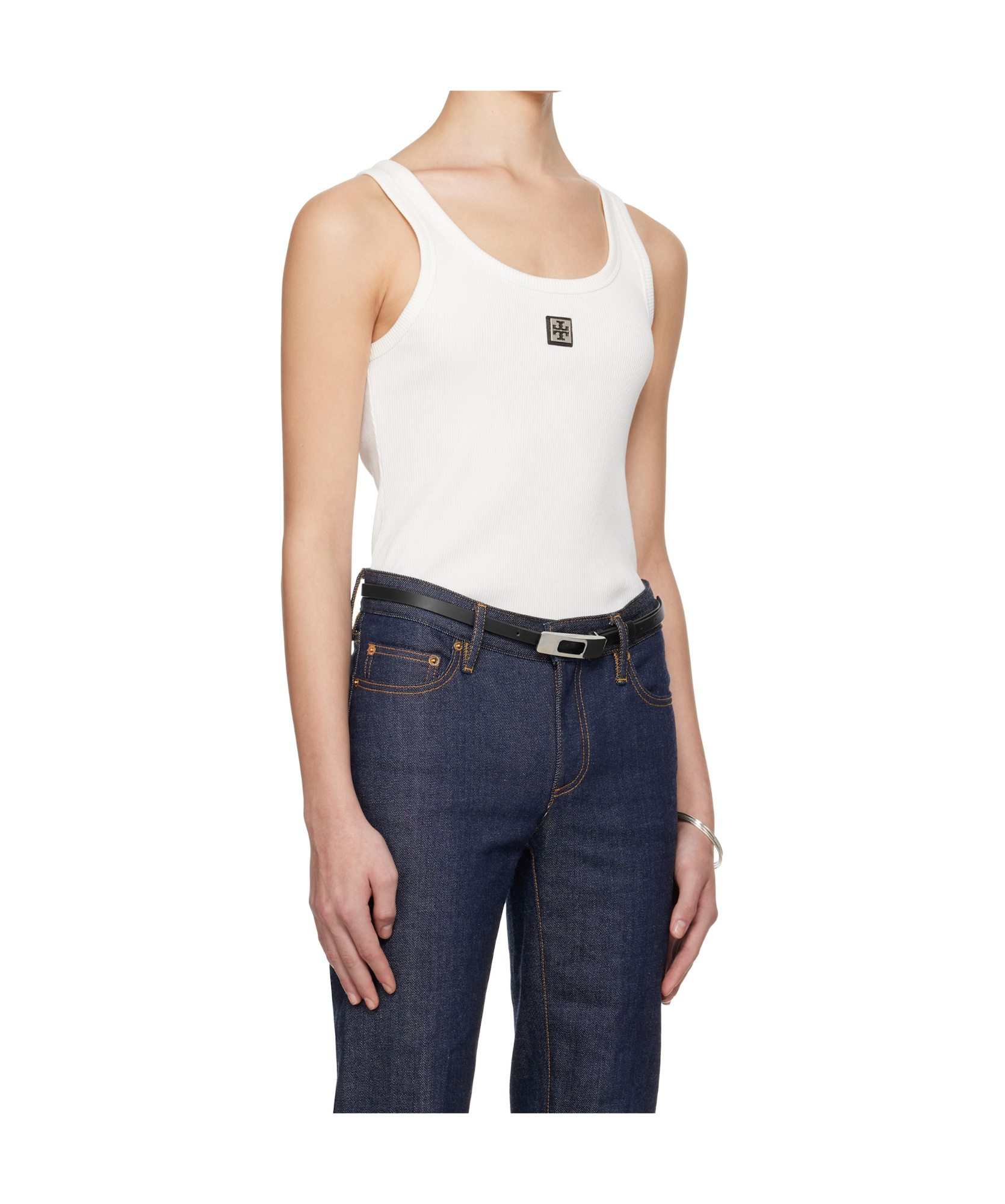 Shop Tory Burch Ribbed Jersey Tank Top
