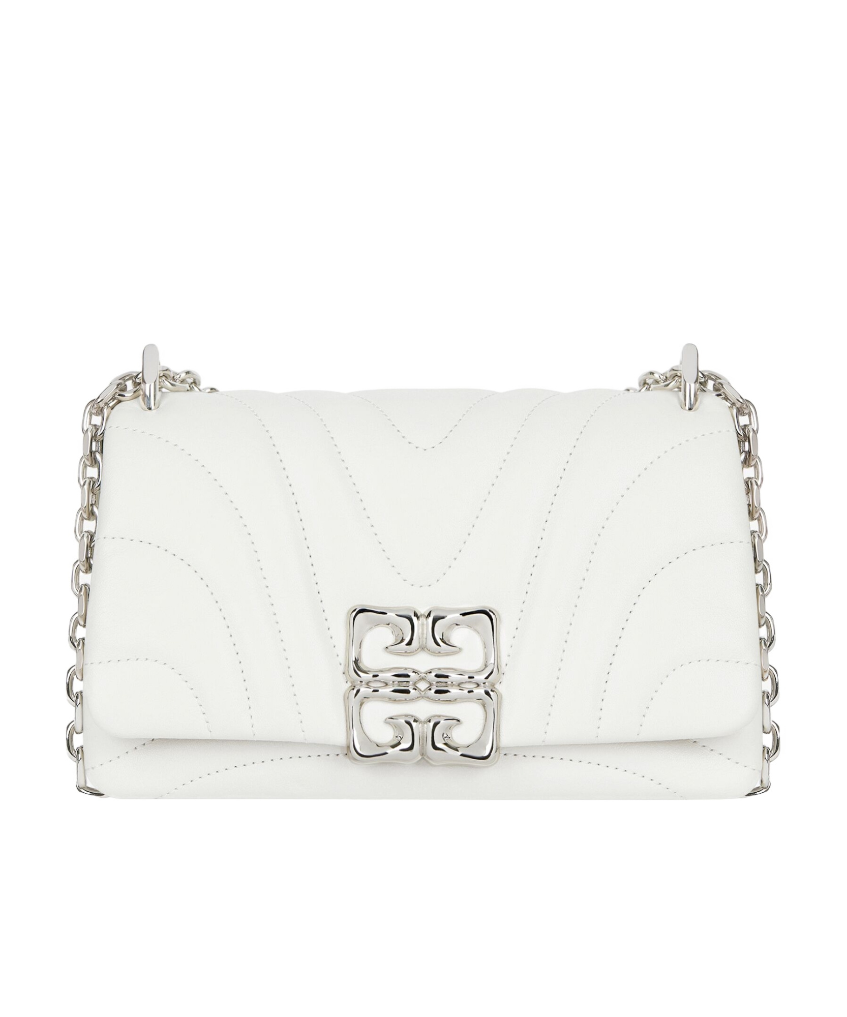 Givenchy Sac 4g Soft Petit Modèle En Cuir Matelassé In White