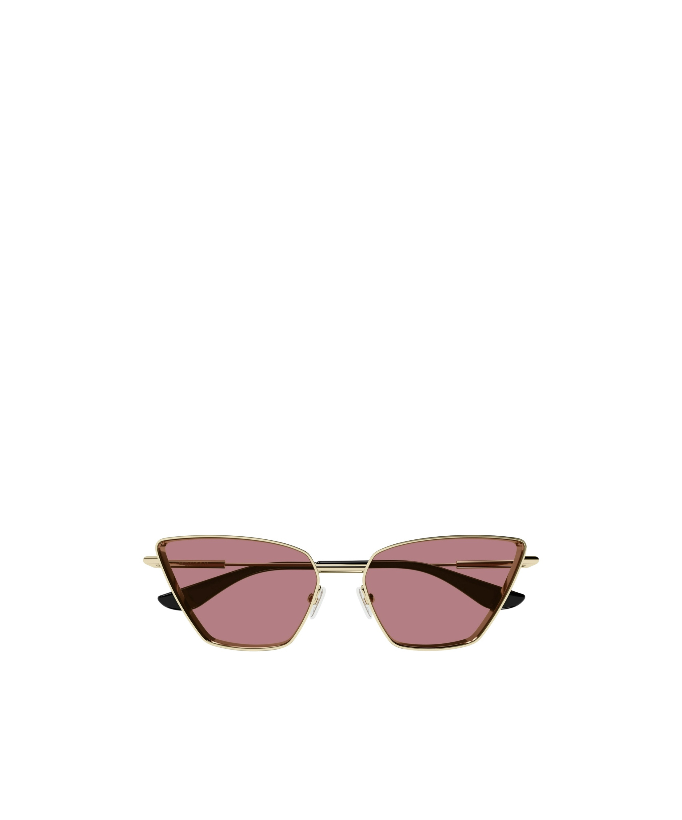 Alexander Mcqueen Cat Eye Sunglasses In Gold