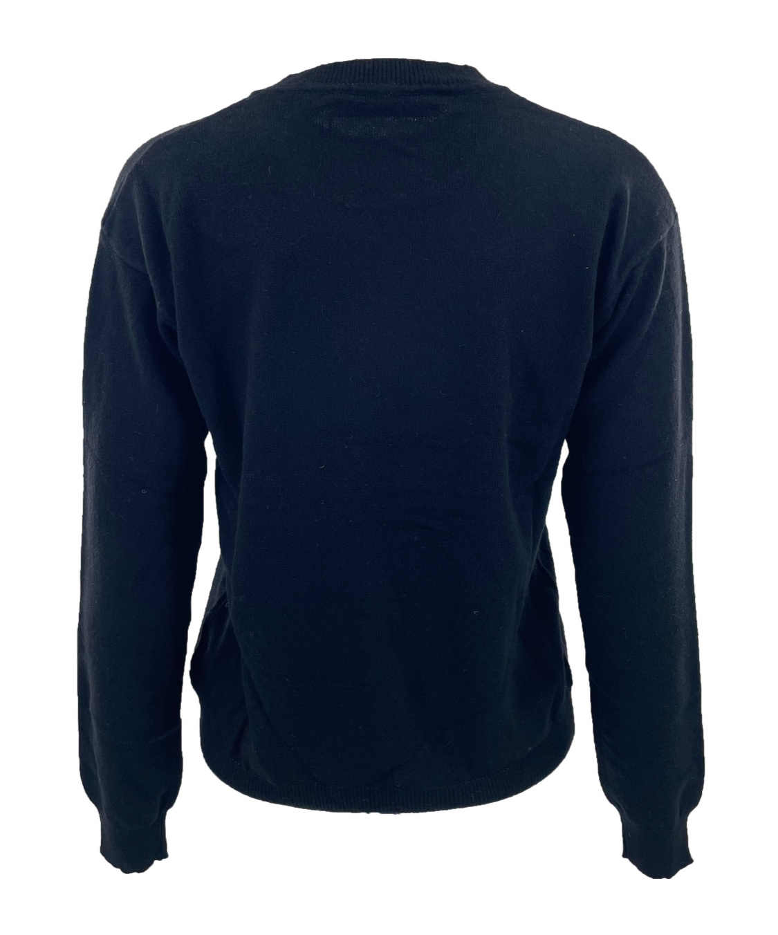 Moschino Round-collar And Long-sleeved Sweater In Black