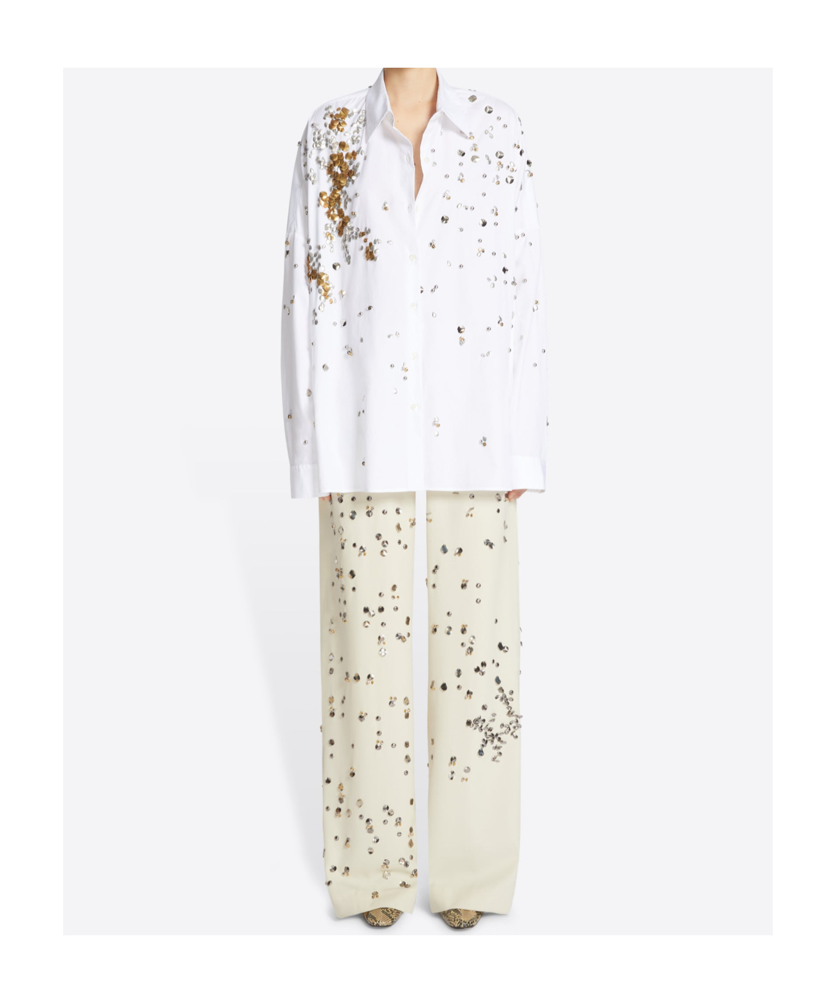Shop Dries Van Noten Long-sleeved Shirt In White