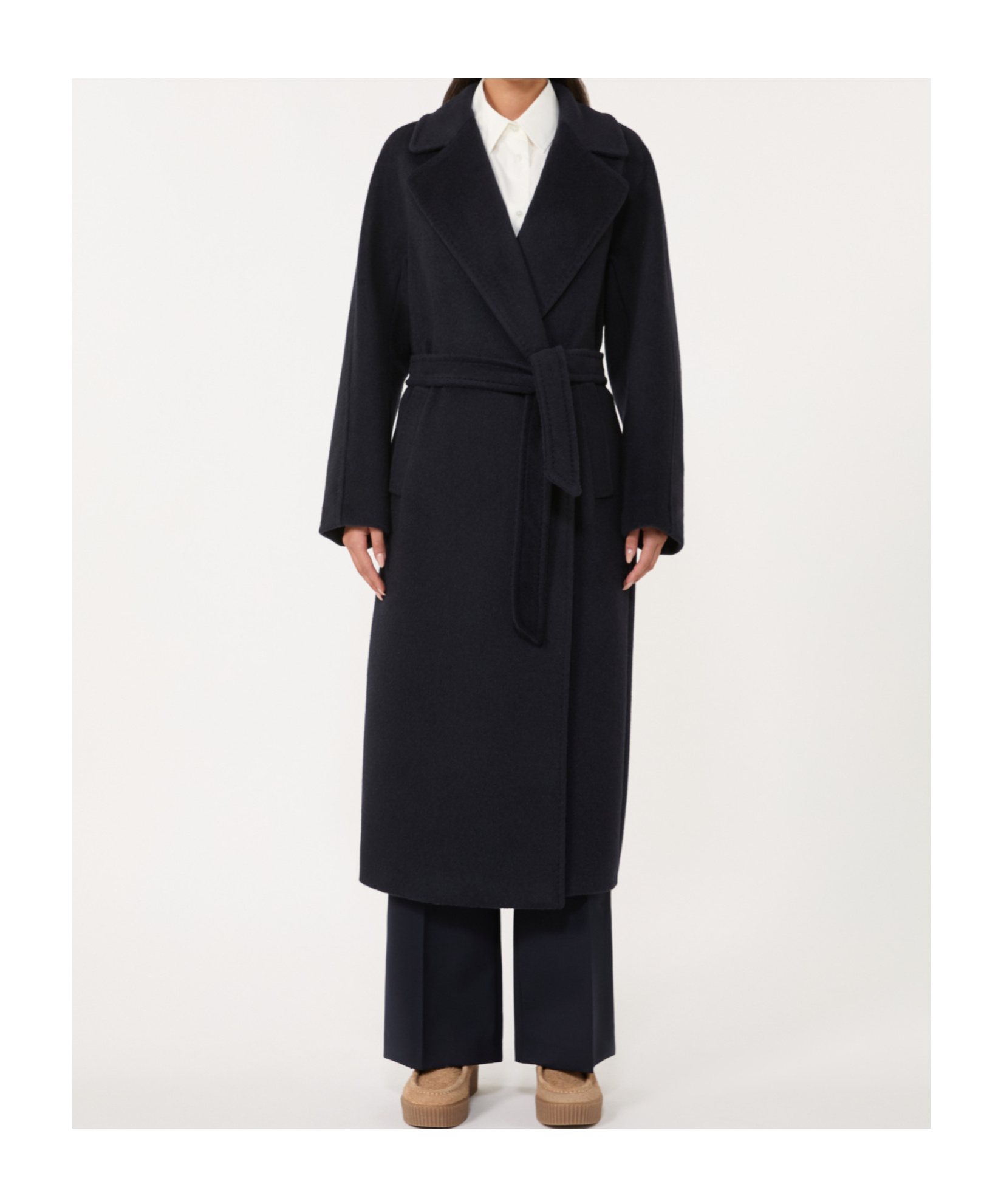 Weekend Max Mara Long-sleeved Coat In Blue