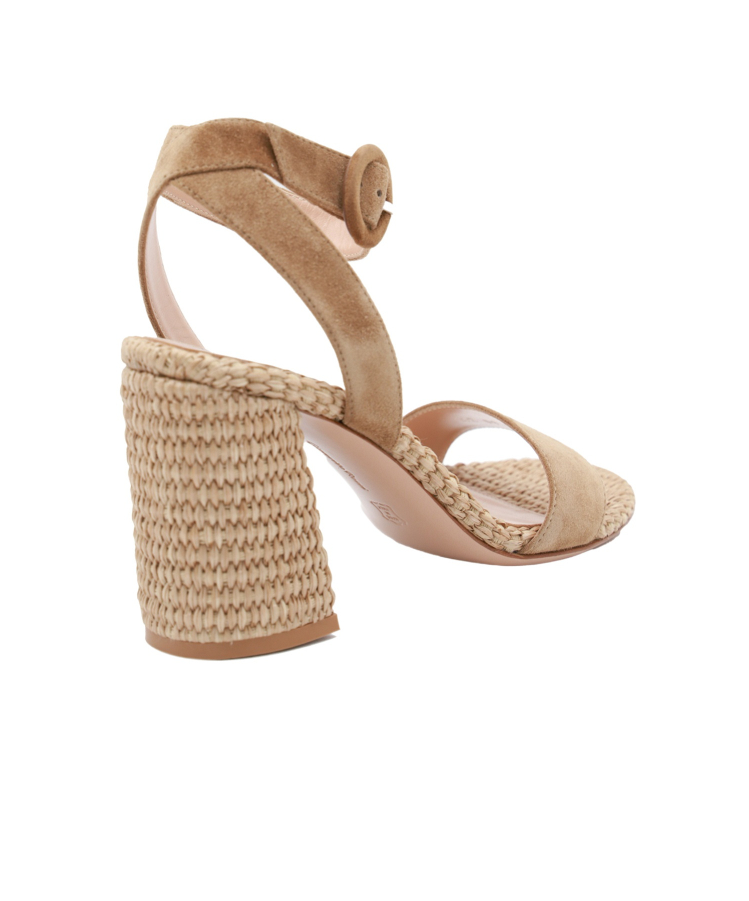 Gianvito Rossi 85 Suede Espadrille Sandals In Nude