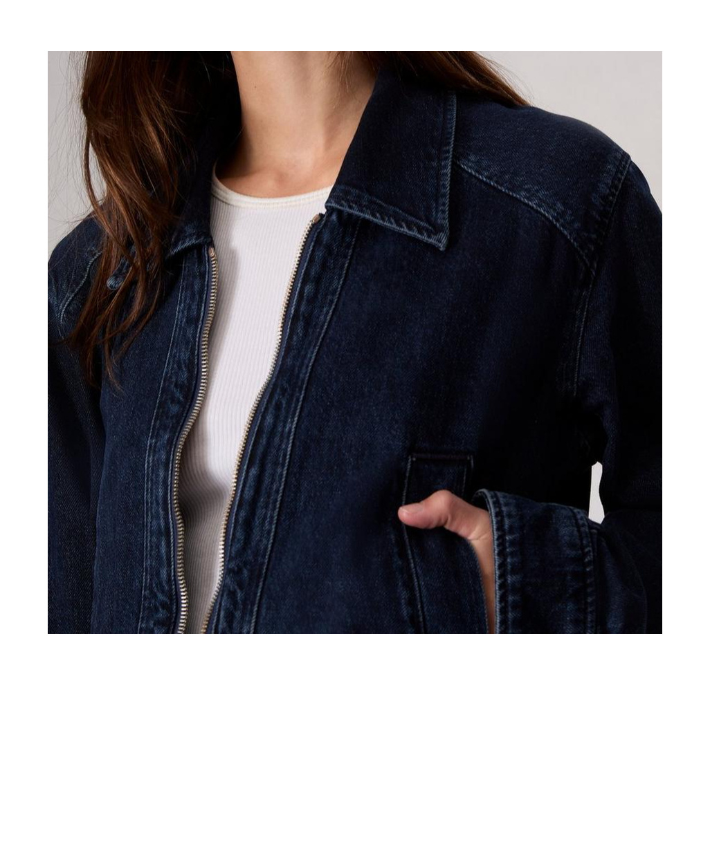 Rag & Bone Long-sleeved Denim Jacket In Black