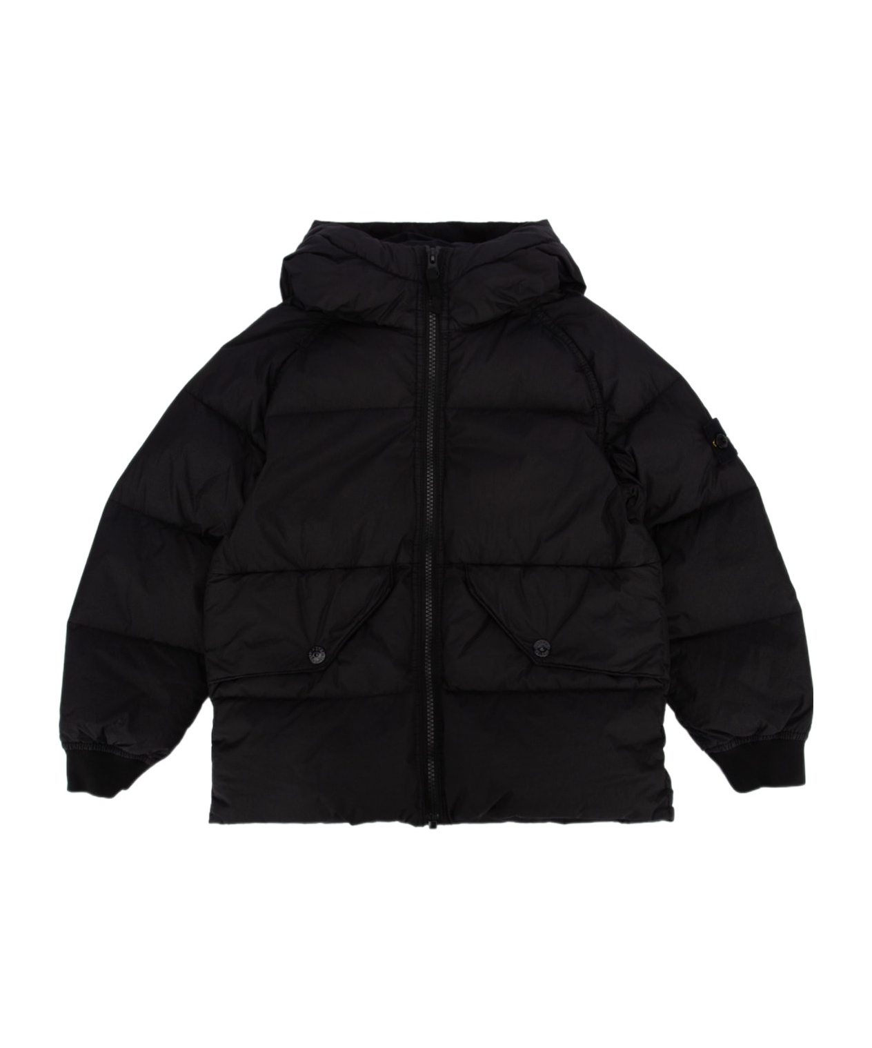 Stone Island Compass-badge Jacket In Black