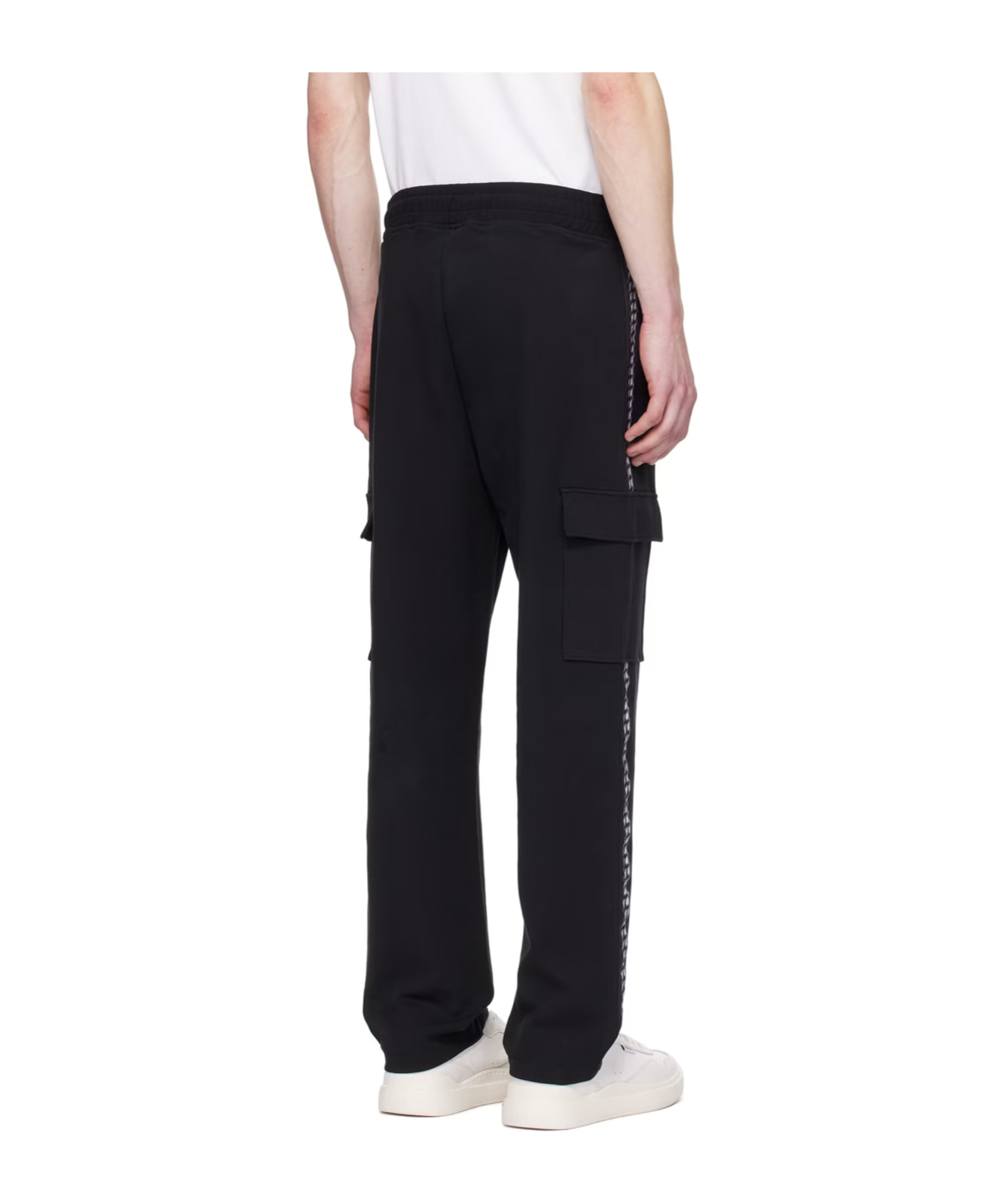 Shop Hugo Boss Double-pocket Design Sweatpants In Black