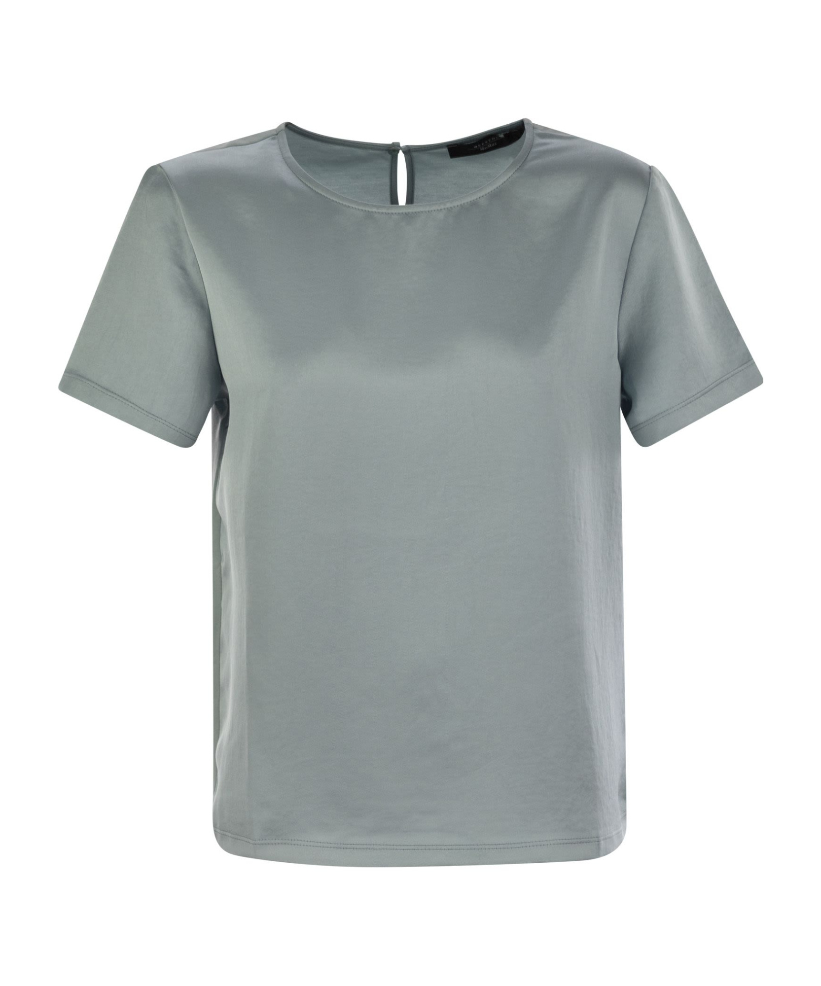 Max Mara Open-necked Black Shirt In Gray