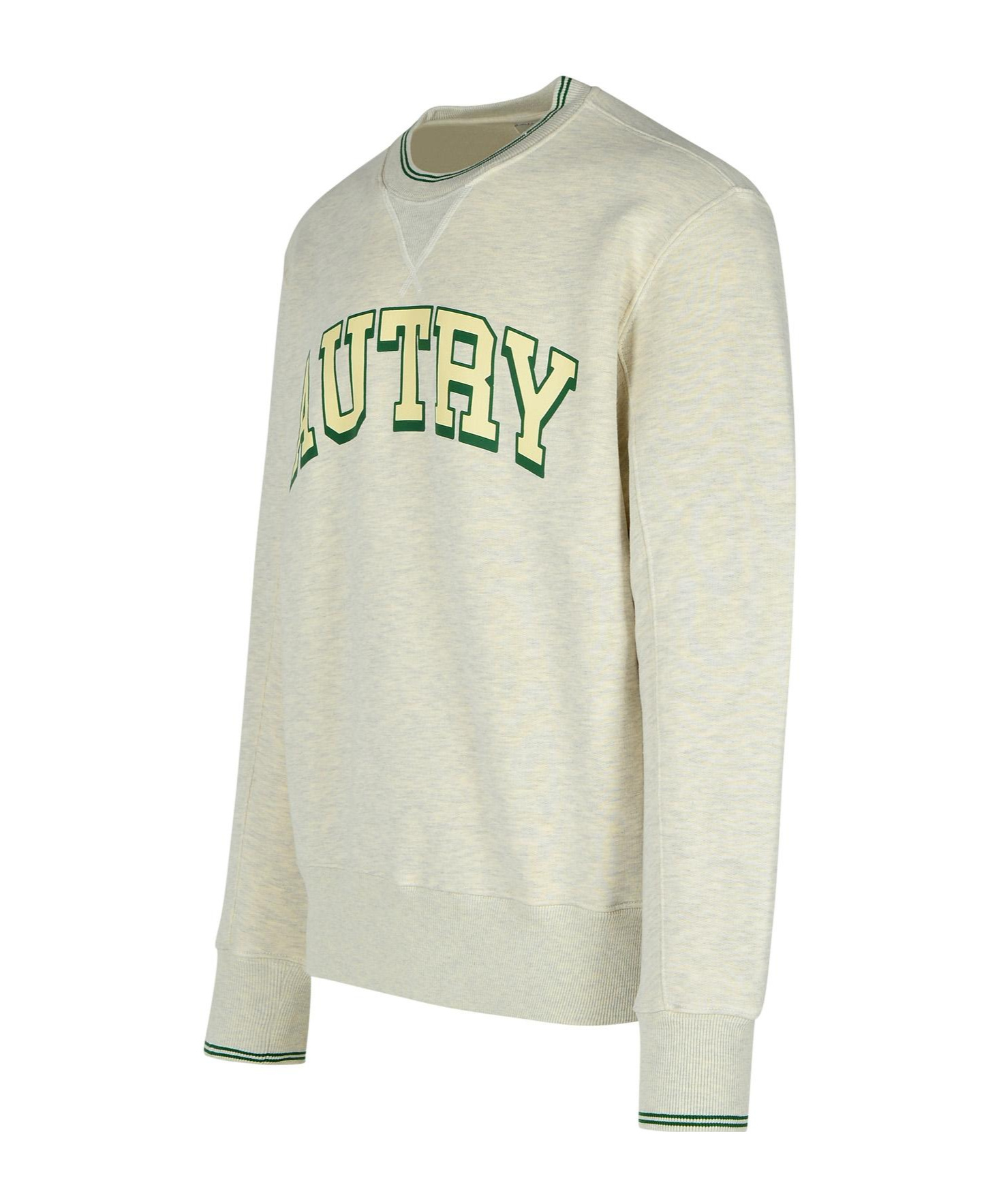Autry Grey Cotton Blend Sweatshirt In White