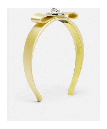 Versace Gianni Ribbon Headband In Yellow