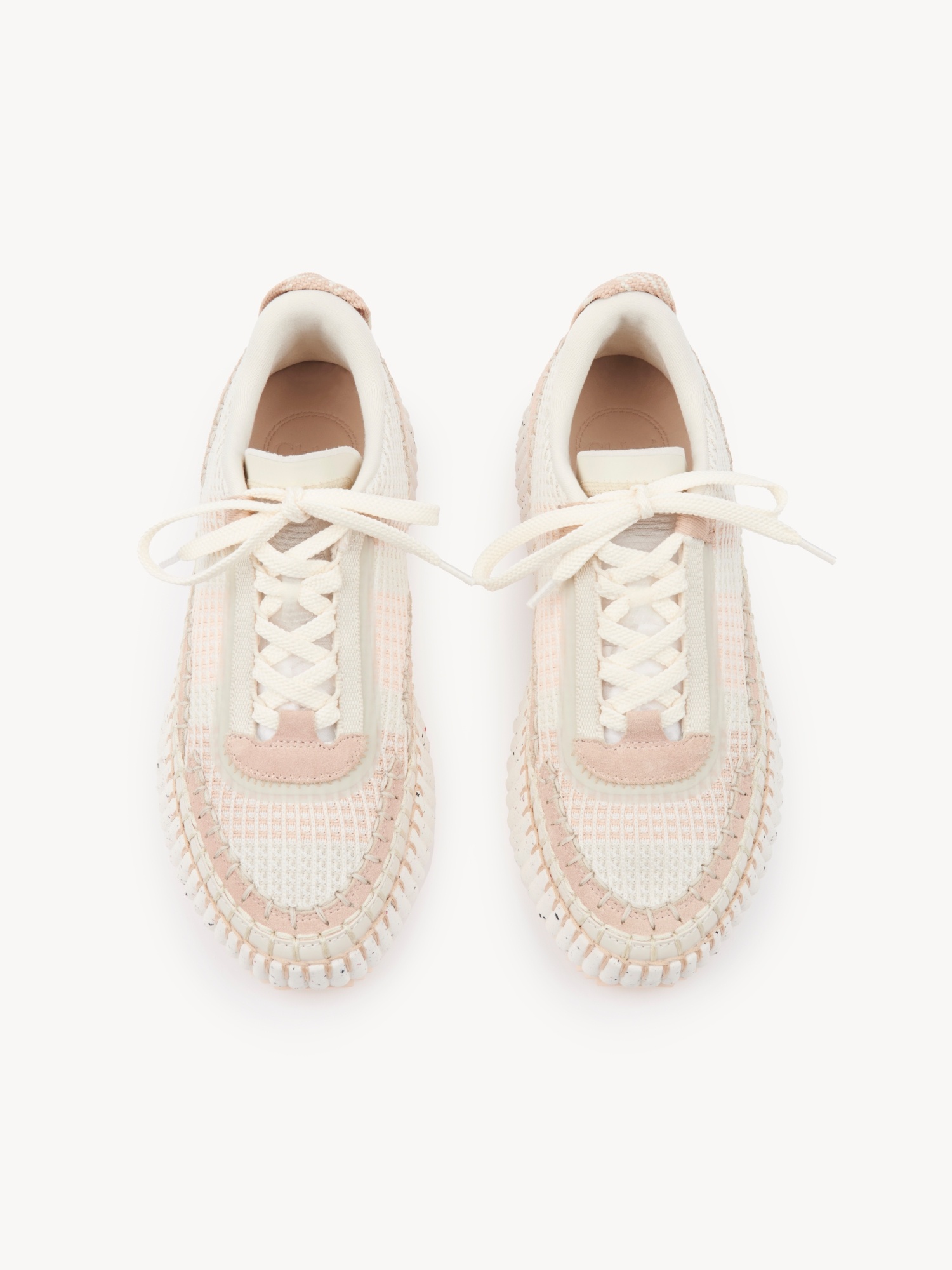 Chloé Nama Mesh Platform Sneakers In Multi