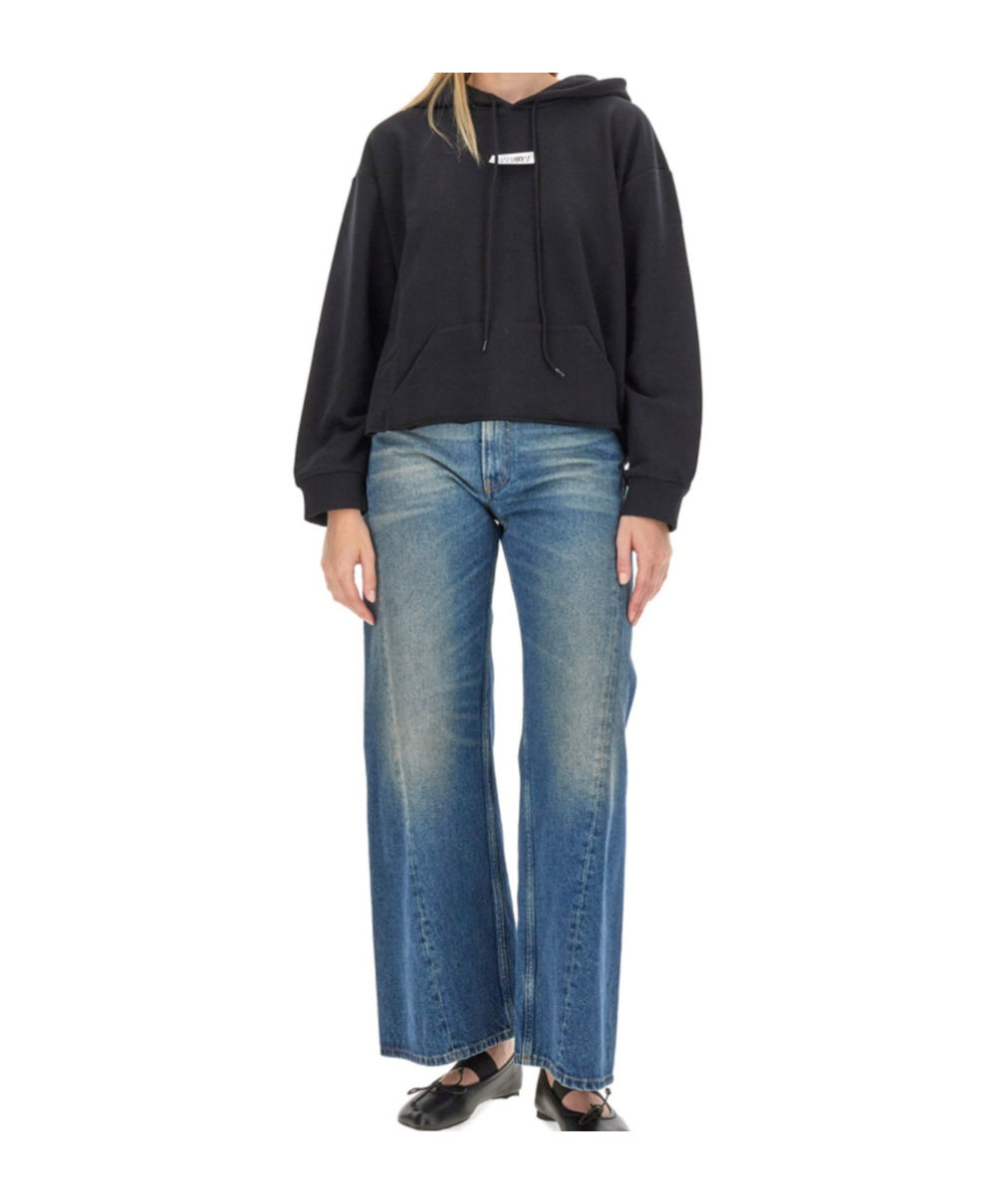 Shop Mm6 Maison Margiela Numbers-patch Hoodie In Black