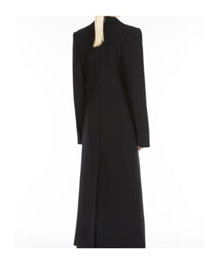 Sportmax Stretch Duster Coat In Technical Viscose In Black